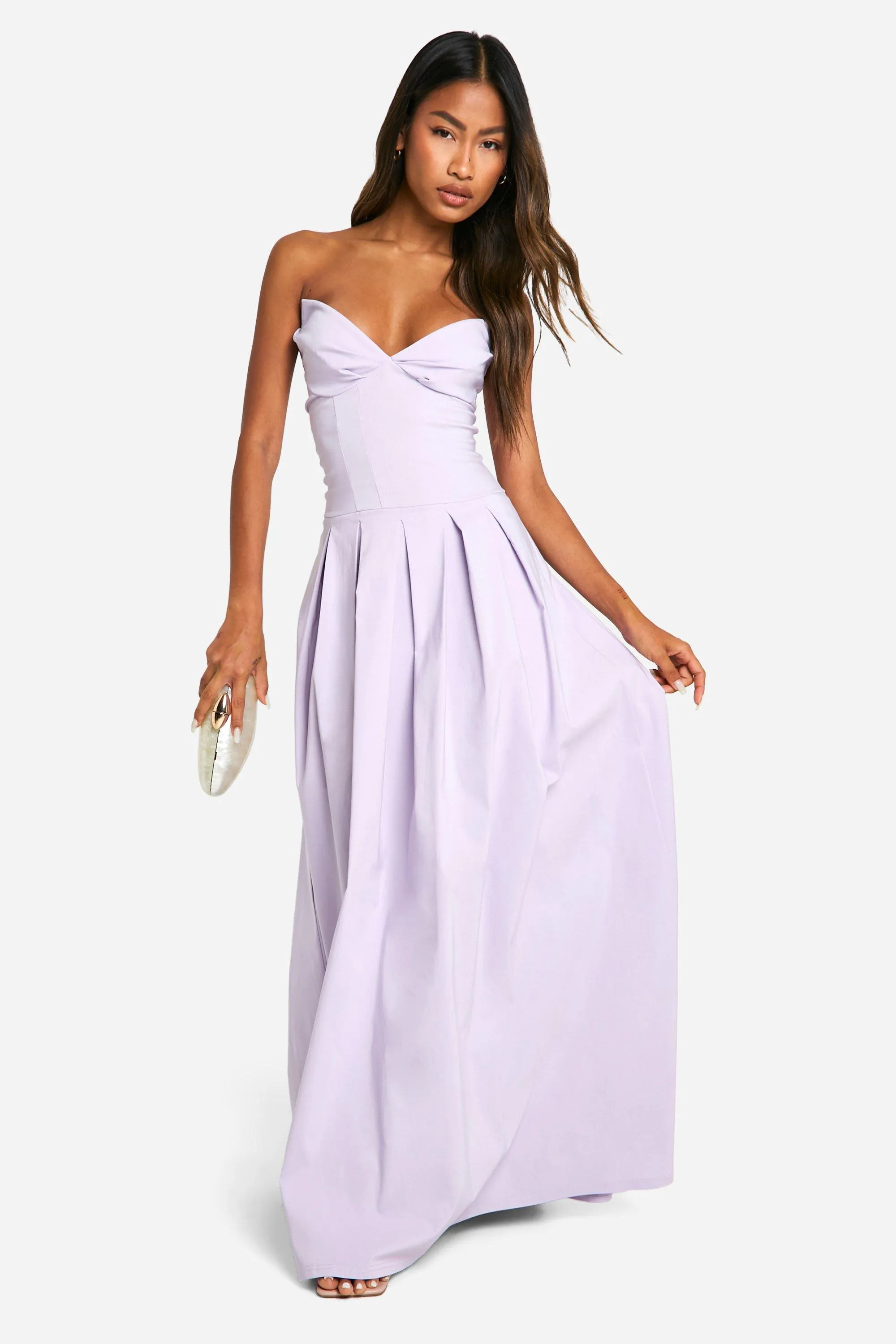 corset bengaline maxi skater dress