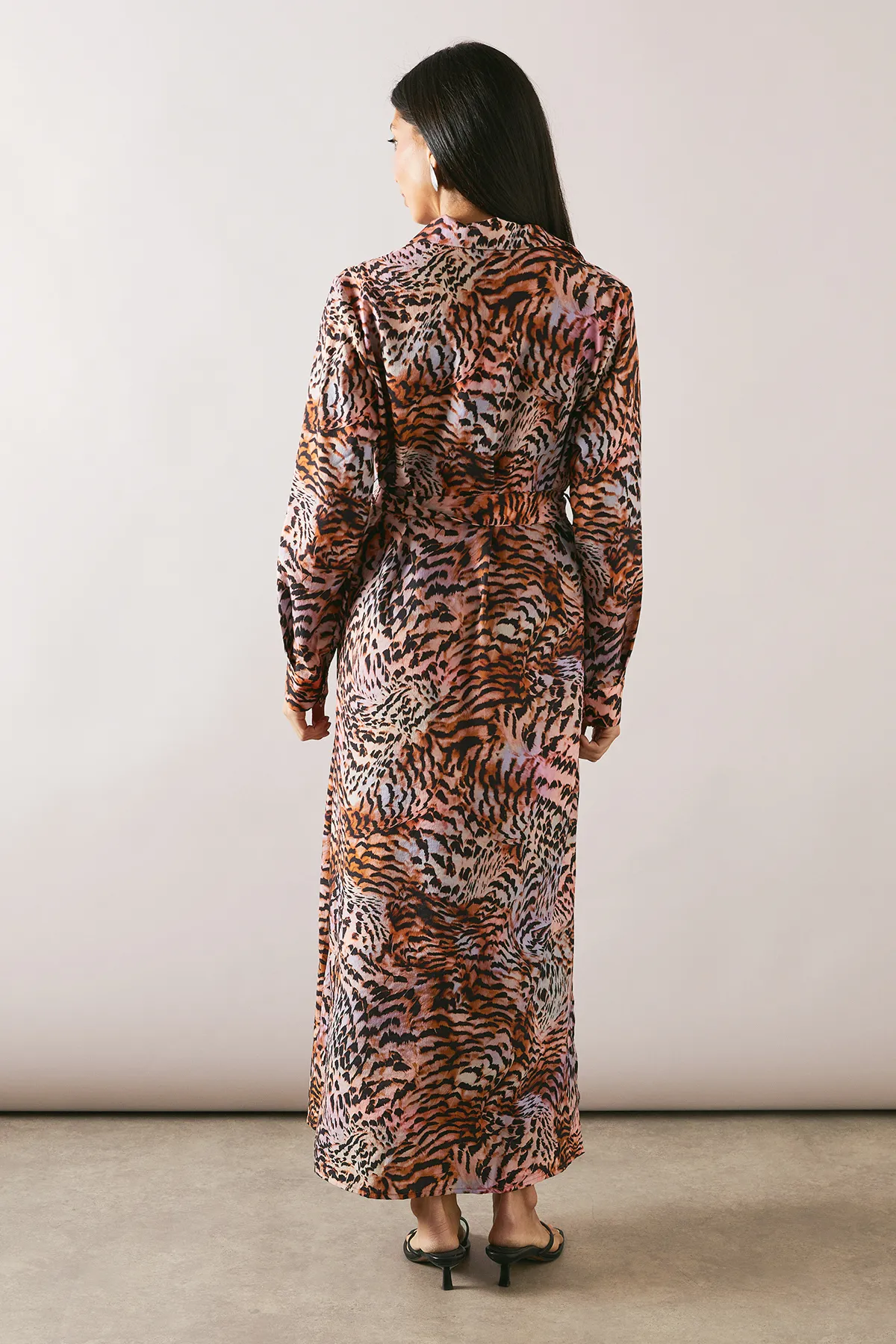 Animal Button Through Midi Shirt Dress 3 Animal Button Through Midi Shirt Dress