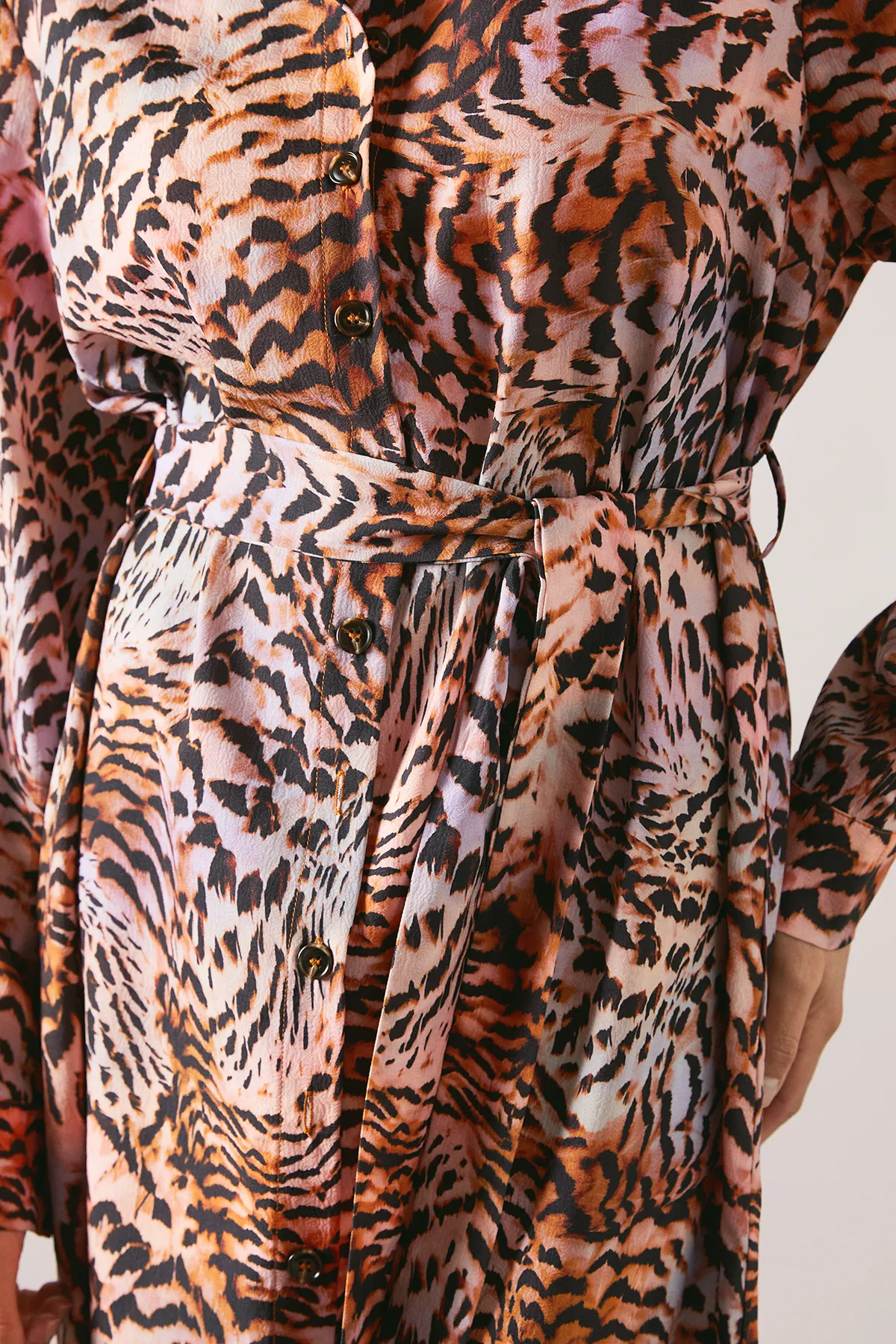 Animal Button Through Midi Shirt Dress 5 Animal Button Through Midi Shirt Dress