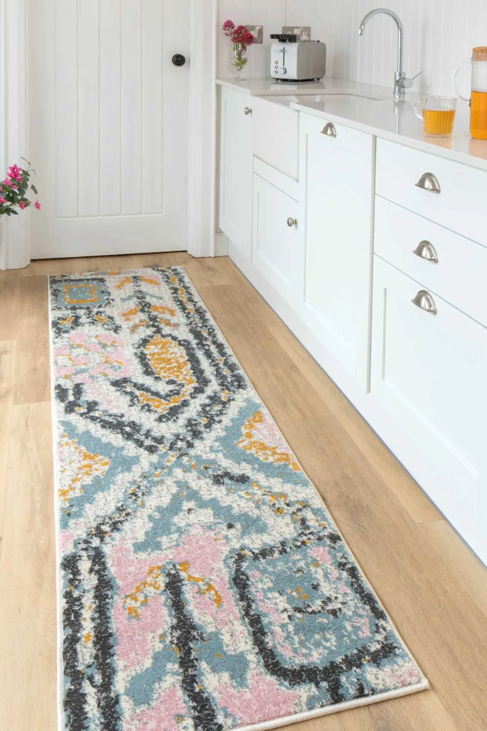 Runner Rug Pastel Pink Tribal Pattern Long Hallway Rugs 2 Runner Rug Pastel Pink Tribal Pattern Long Hallway Rugs