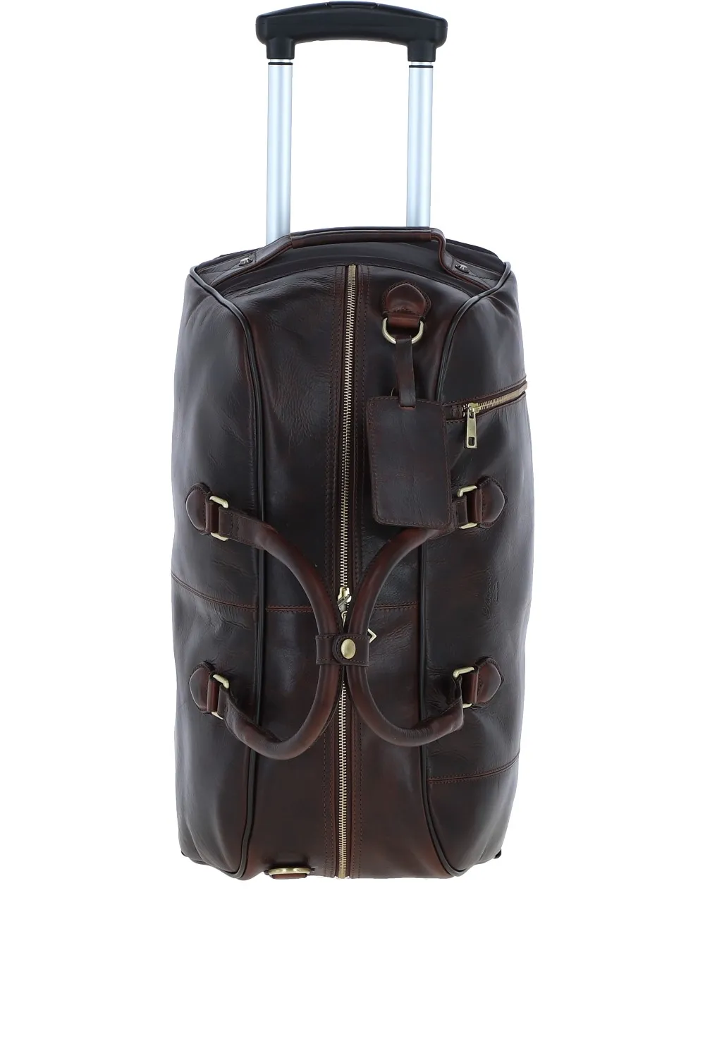 Luxurious Leather Wheeled Duffle Bag 4 Luxurious Leather Wheeled Duffle Bag