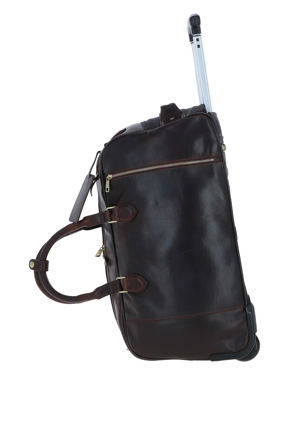 Luxurious Leather Wheeled Duffle Bag 5 Luxurious Leather Wheeled Duffle Bag