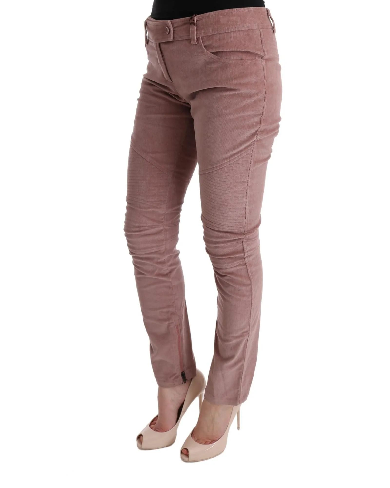 Corduroy Biker Pants- Pink Jeans 2 Corduroy Biker Pants- Pink Jeans
