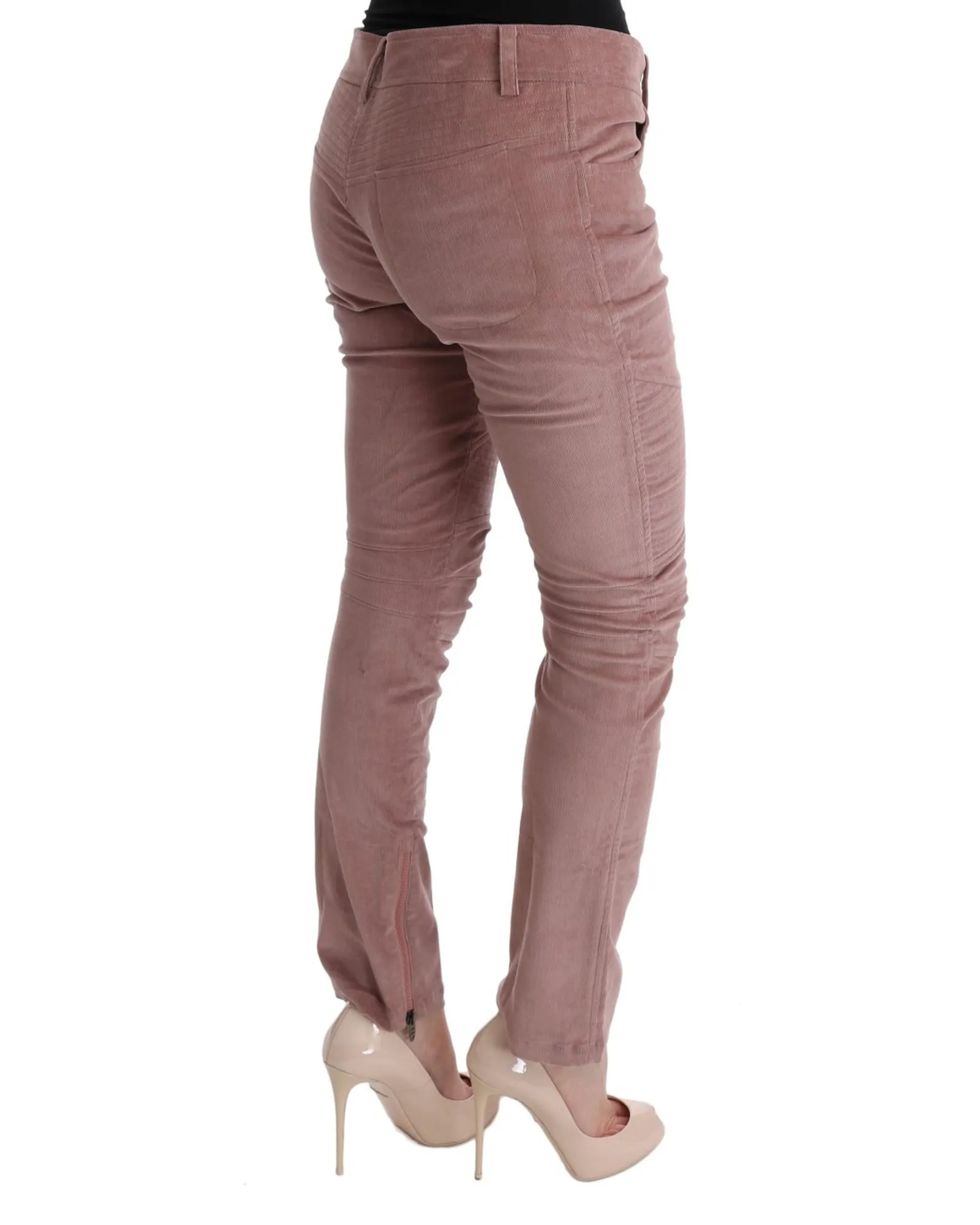 Corduroy Biker Pants- Pink Jeans 4 Corduroy Biker Pants- Pink Jeans
