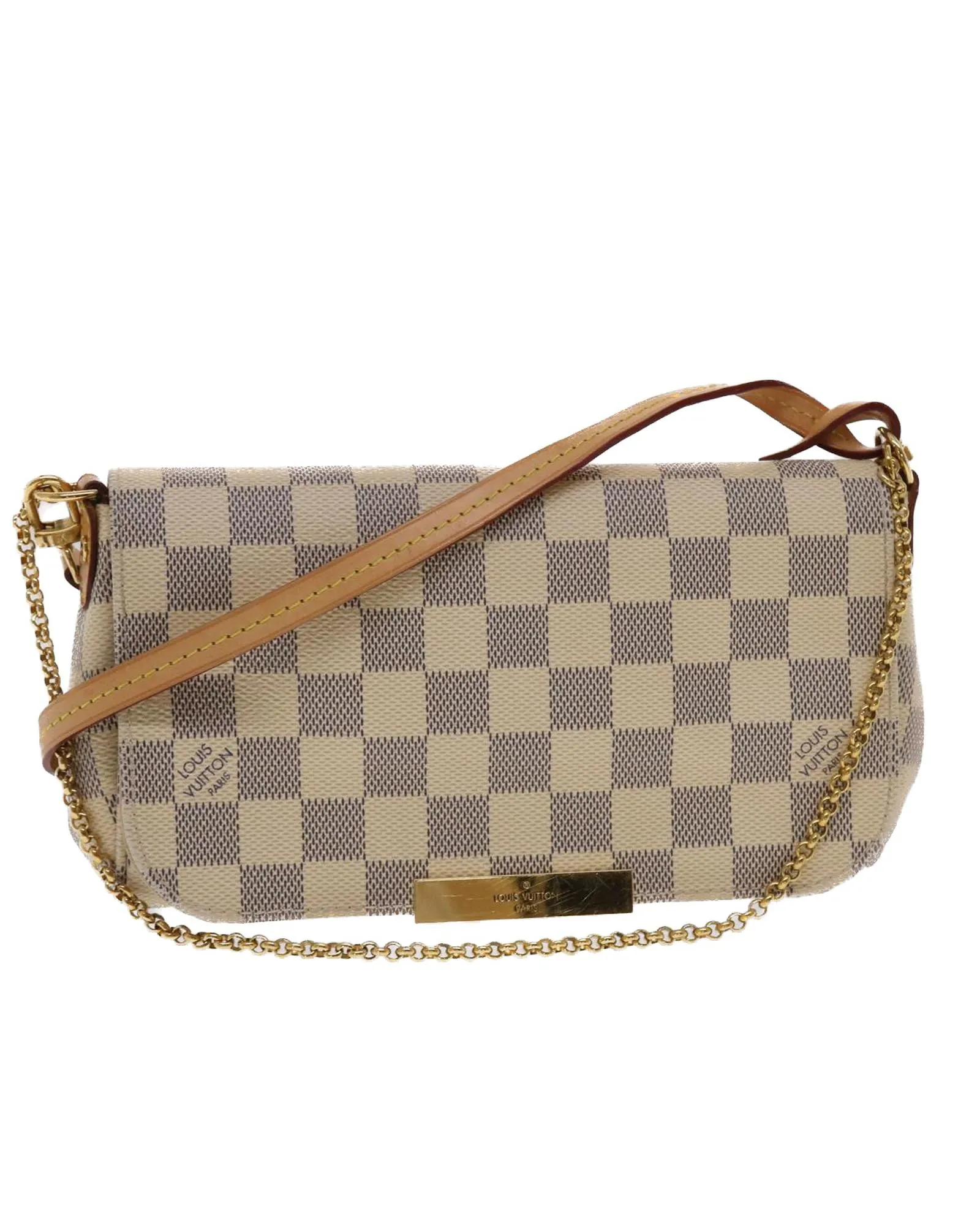 Preloved Pochette Damier Azur CanvasShoulder Bags 1 Preloved Pochette Damier Azur CanvasShoulder Bags