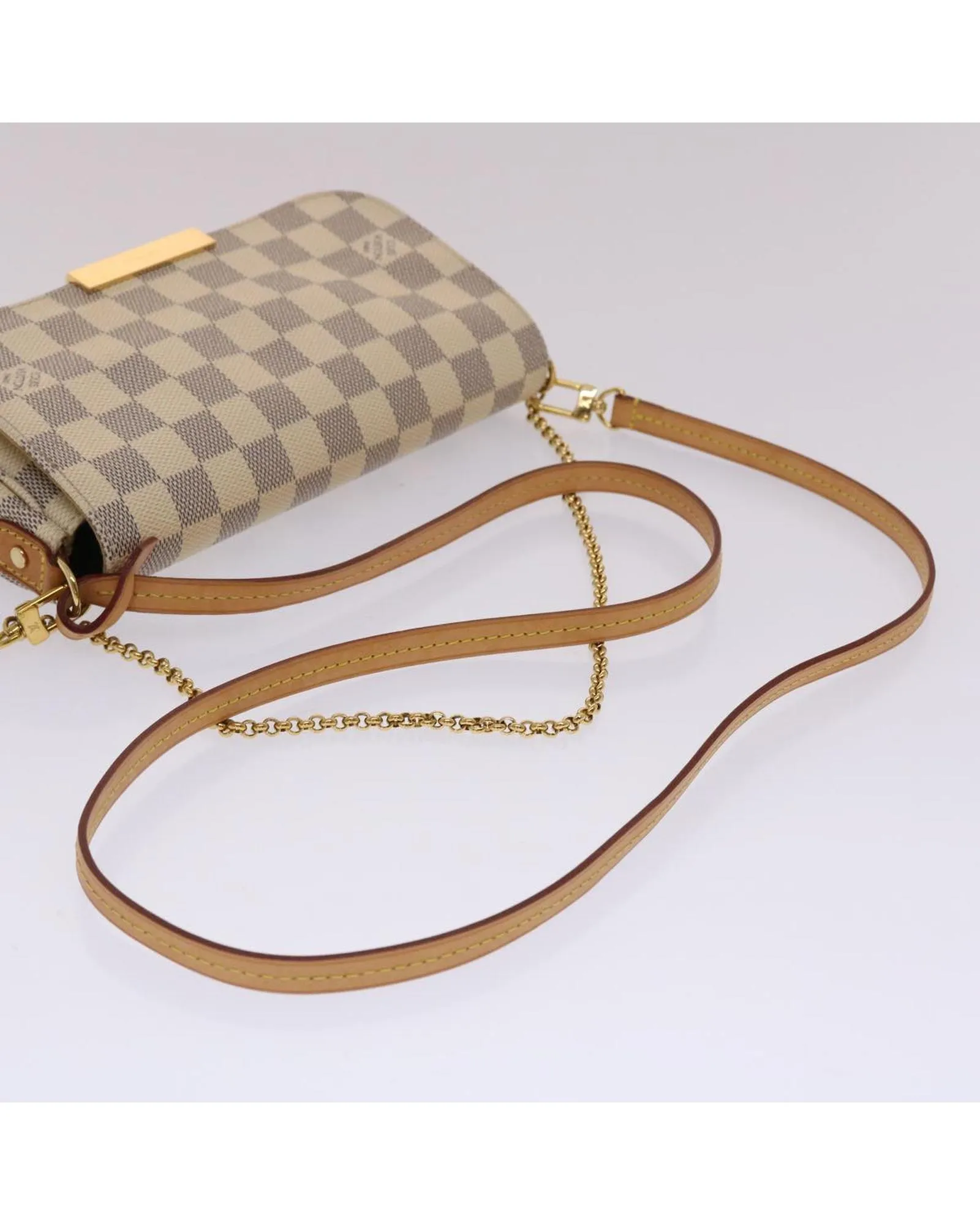 Preloved Pochette Damier Azur CanvasShoulder Bags 8 Preloved Pochette Damier Azur CanvasShoulder Bags