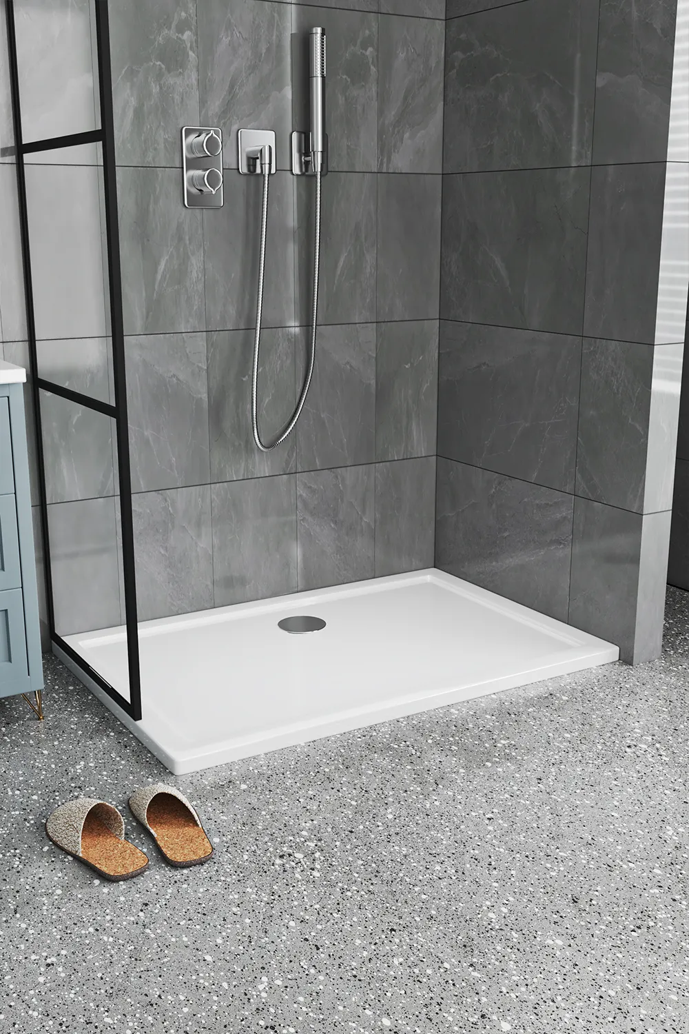 1200x800mm Rectangular Shower Tray White 1 1200x800mm Rectangular Shower Tray White