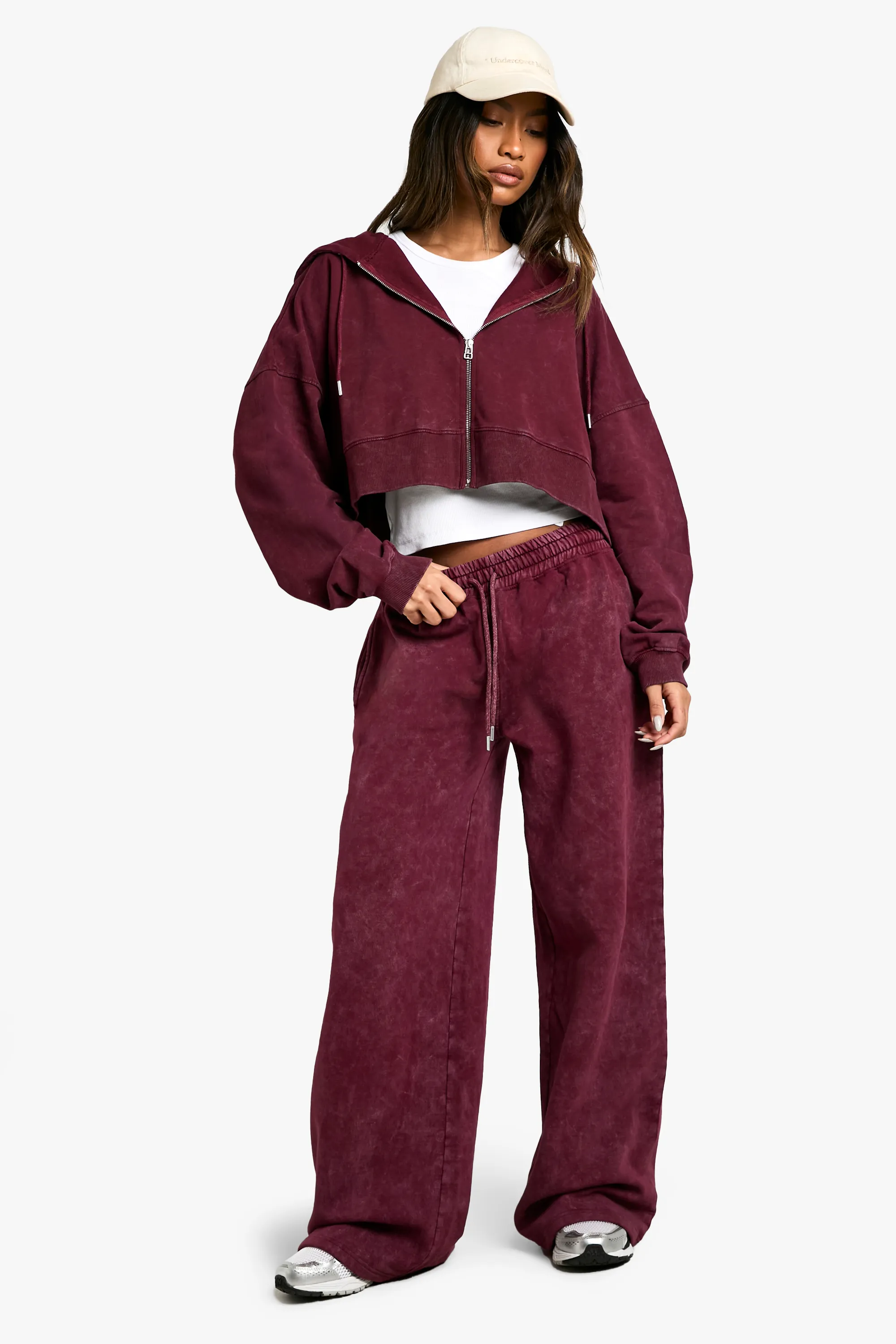 Overdyed Boxy Crop Zip Through Hoodie 3 Overdyed Boxy Crop Zip Through Hoodie