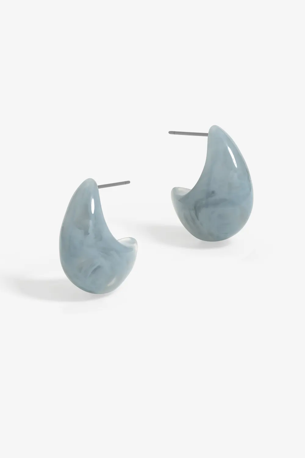 Blue Resin Dome Earrings 1 Blue Resin Dome Earrings
