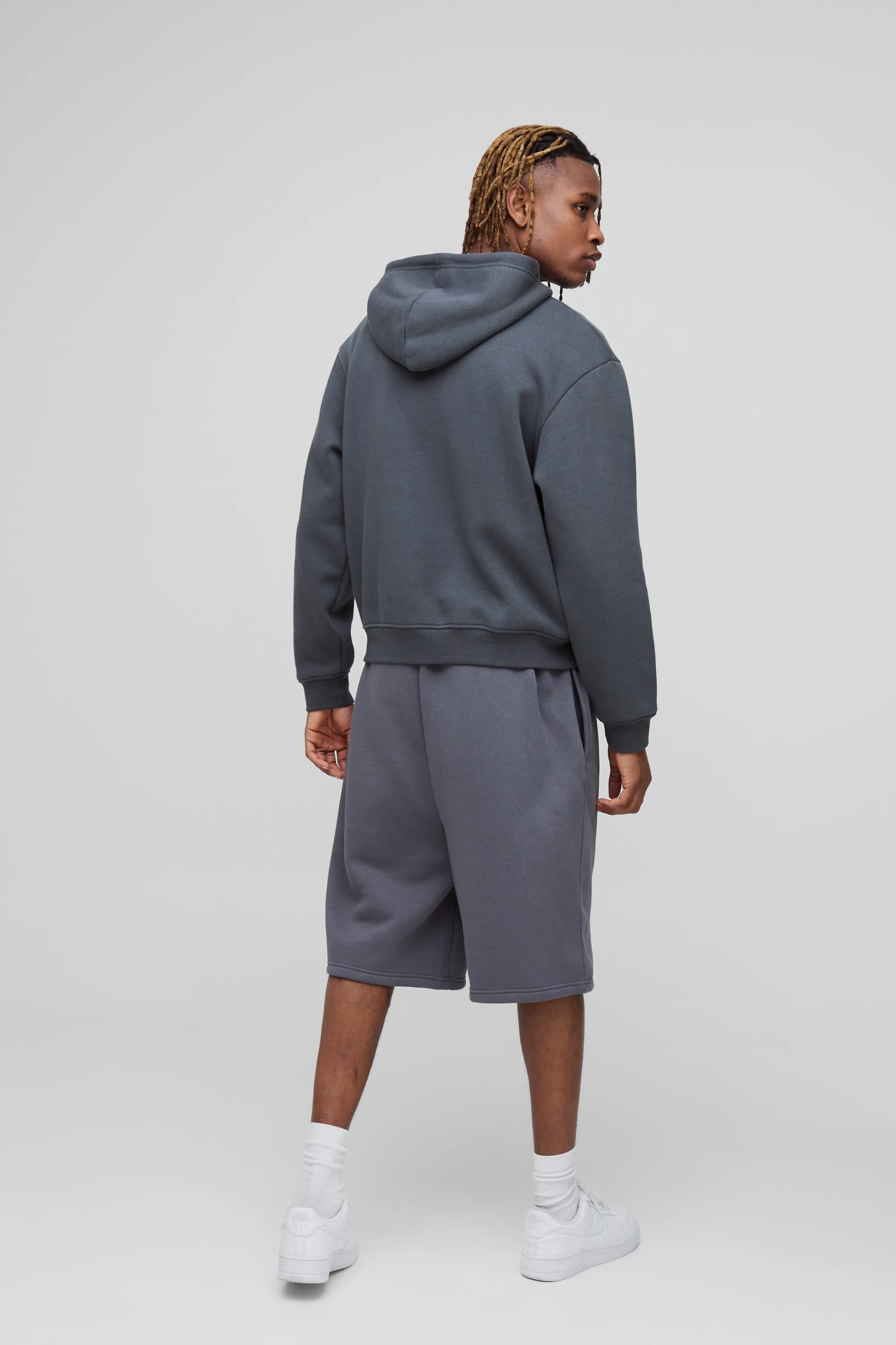 Tall Oversized Drop Crotch Basic Shorts 2 Tall Oversized Drop Crotch Basic Shorts