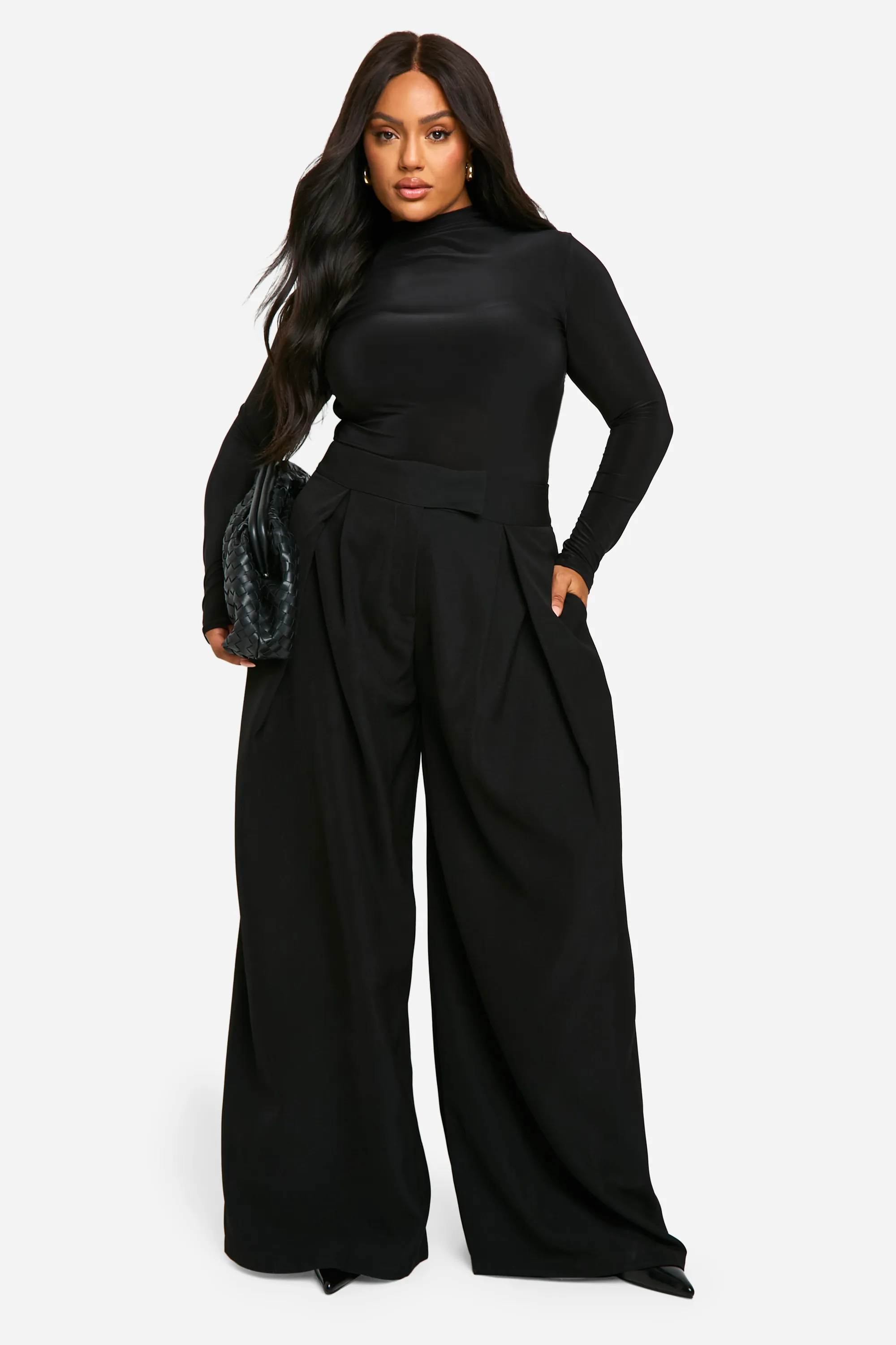 Plus Relaxed Pleat Wide Leg Trouser 1 Plus Relaxed Pleat Wide Leg Trouser