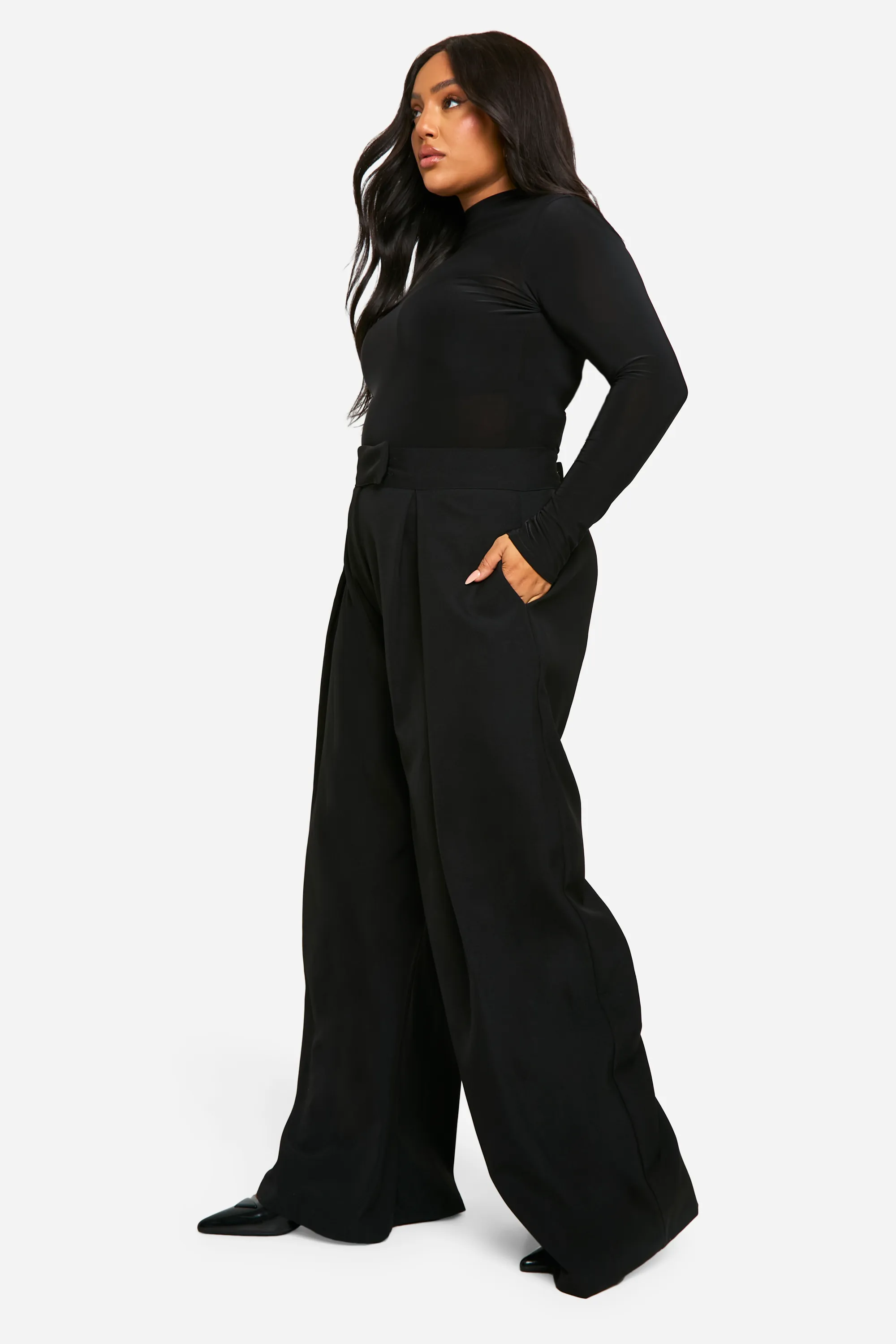 Plus Relaxed Pleat Wide Leg Trouser 3 Plus Relaxed Pleat Wide Leg Trouser