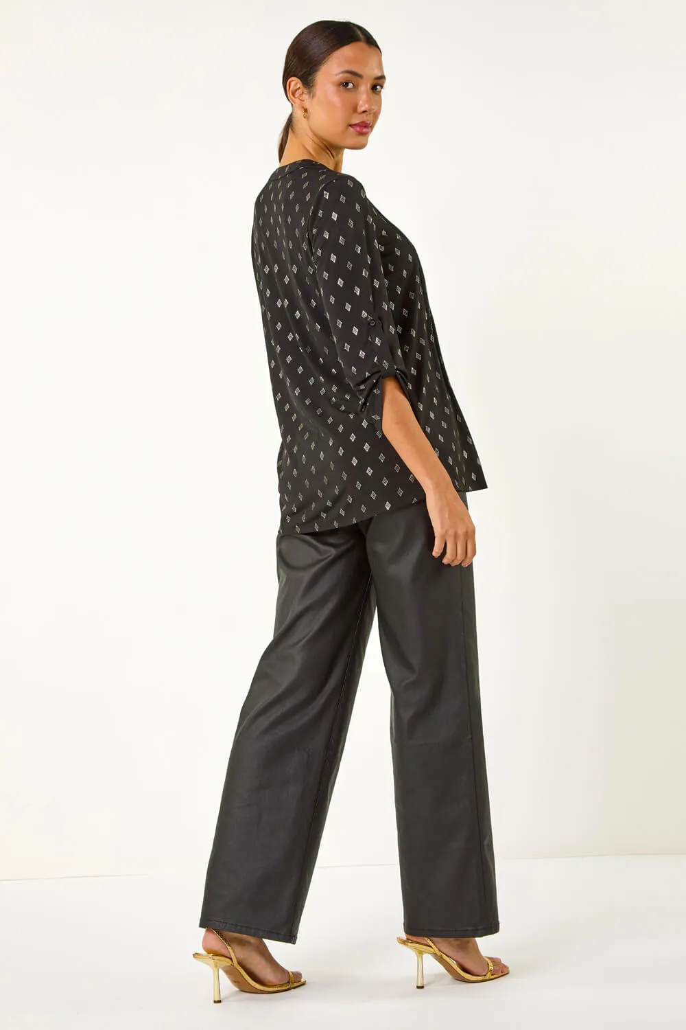 Diamond Foil Pintuck Shirt 4 Diamond Foil Pintuck Shirt