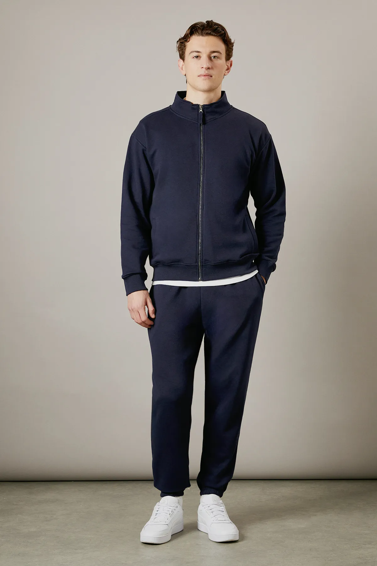 Navy Jersey Joggers 1 Navy Jersey Joggers