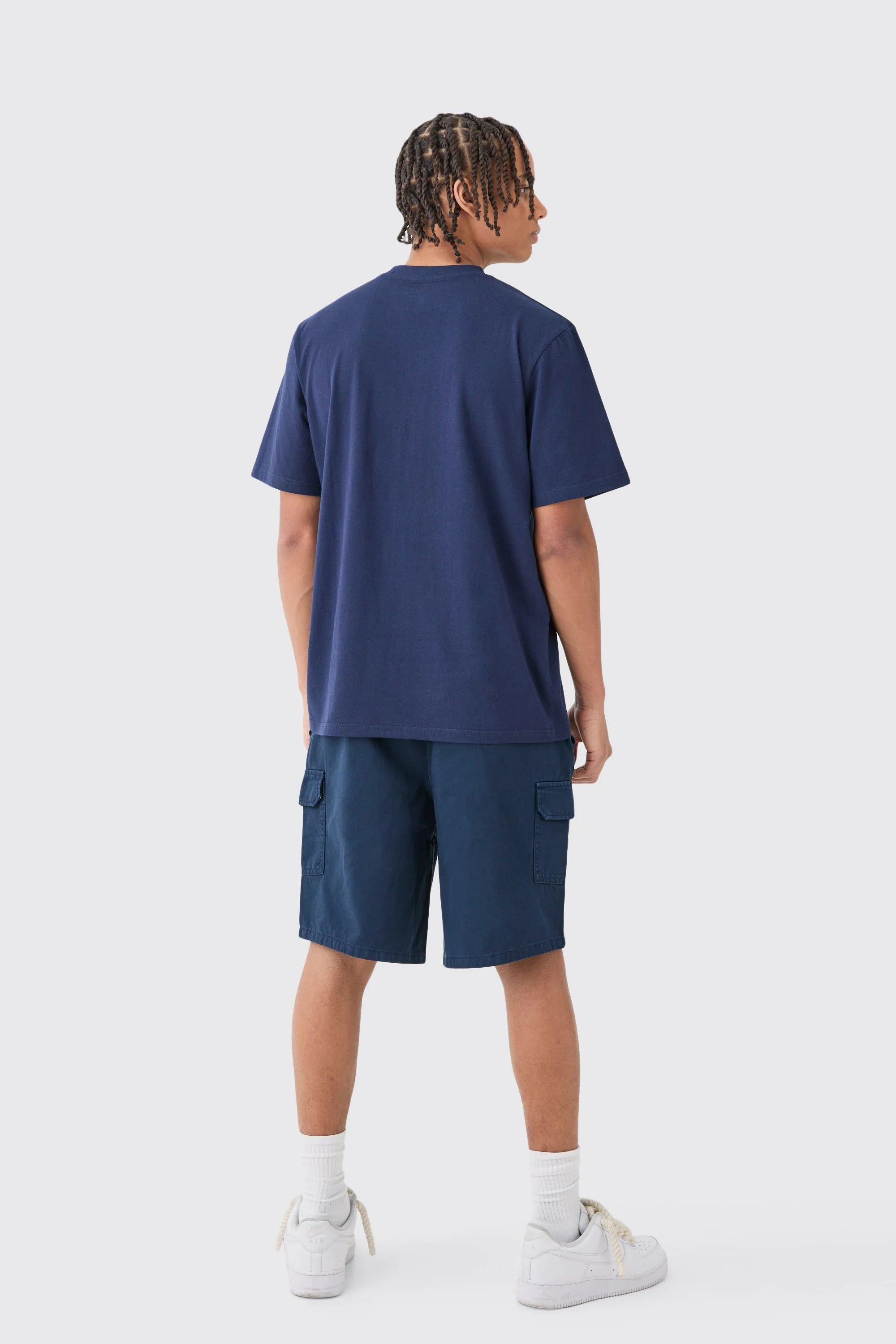 Relaxed Fit Elasticated Waist Cargo Shorts 2 Relaxed Fit Elasticated Waist Cargo Shorts