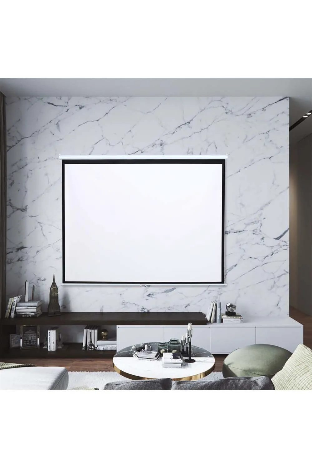 92 Manual Wall/Ceiling Mounted Projector Screen 3 92 Manual Wall/Ceiling Mounted Projector Screen