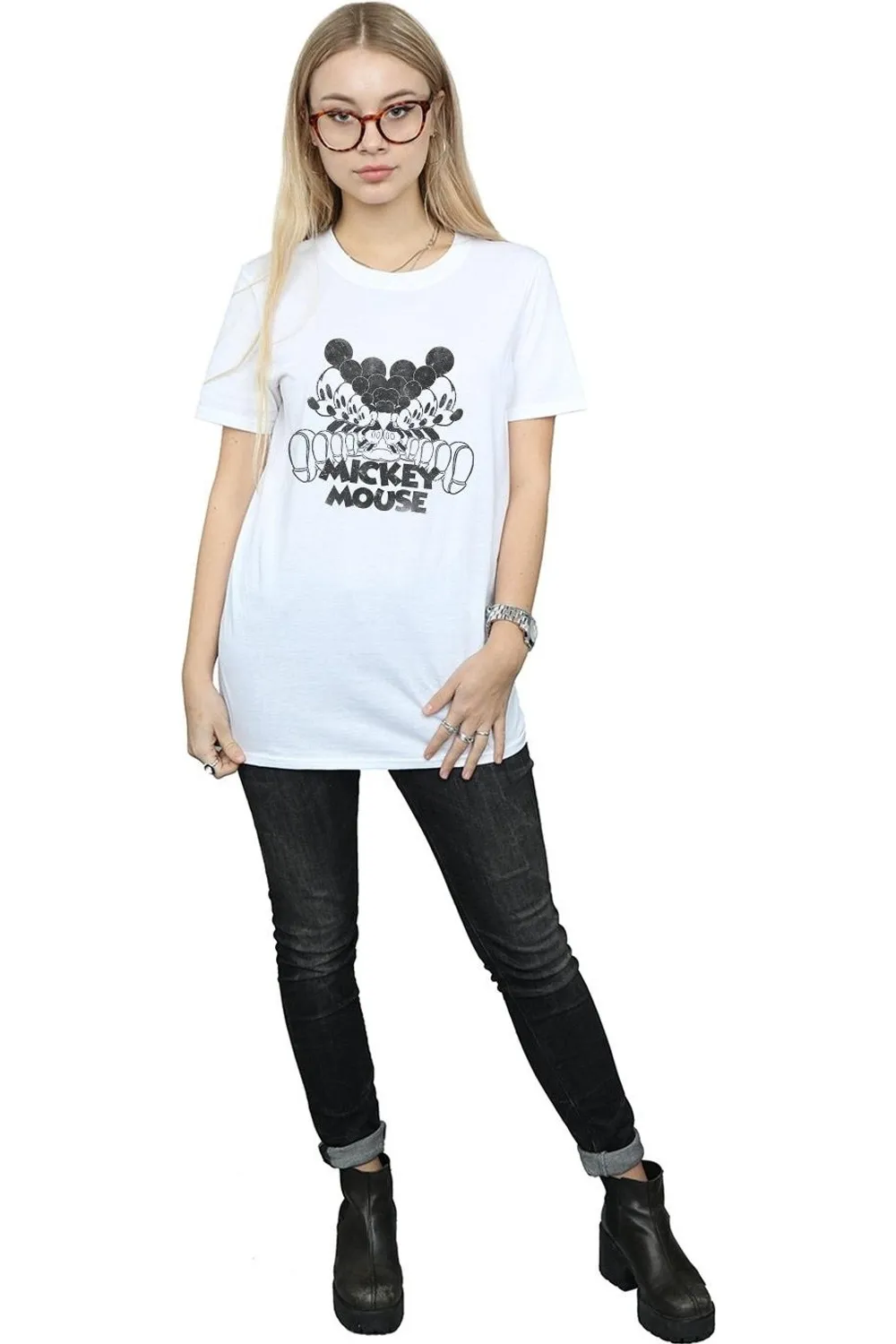 Mickey Mouse Mirrored Cotton Boyfriend T-Shirt 4 Mickey Mouse Mirrored Cotton Boyfriend T-Shirt