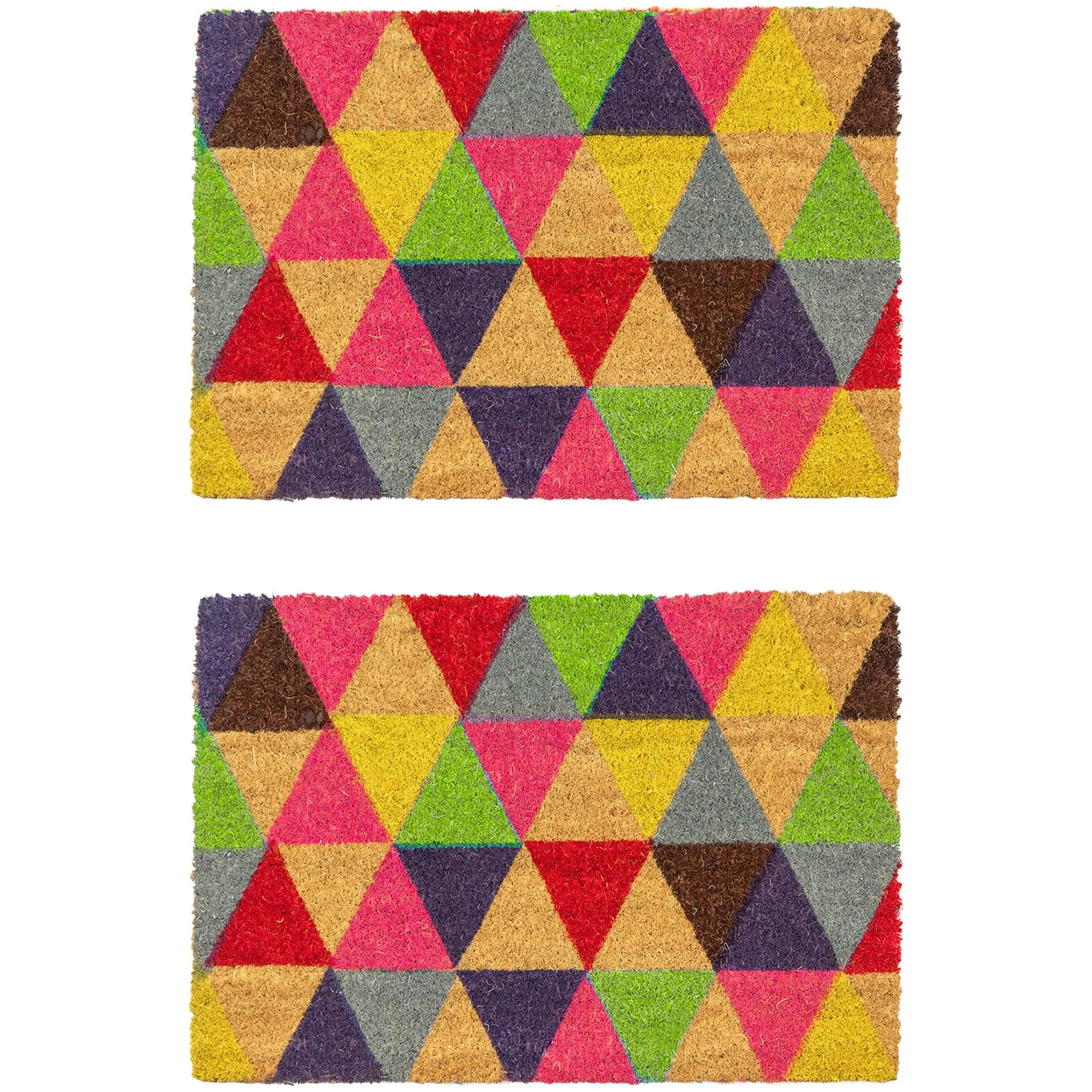 Coir Door Mats - 90 x 60cm - Triangle - Pack of 2 1 Coir Door Mats - 90 x 60cm - Triangle - Pack of 2