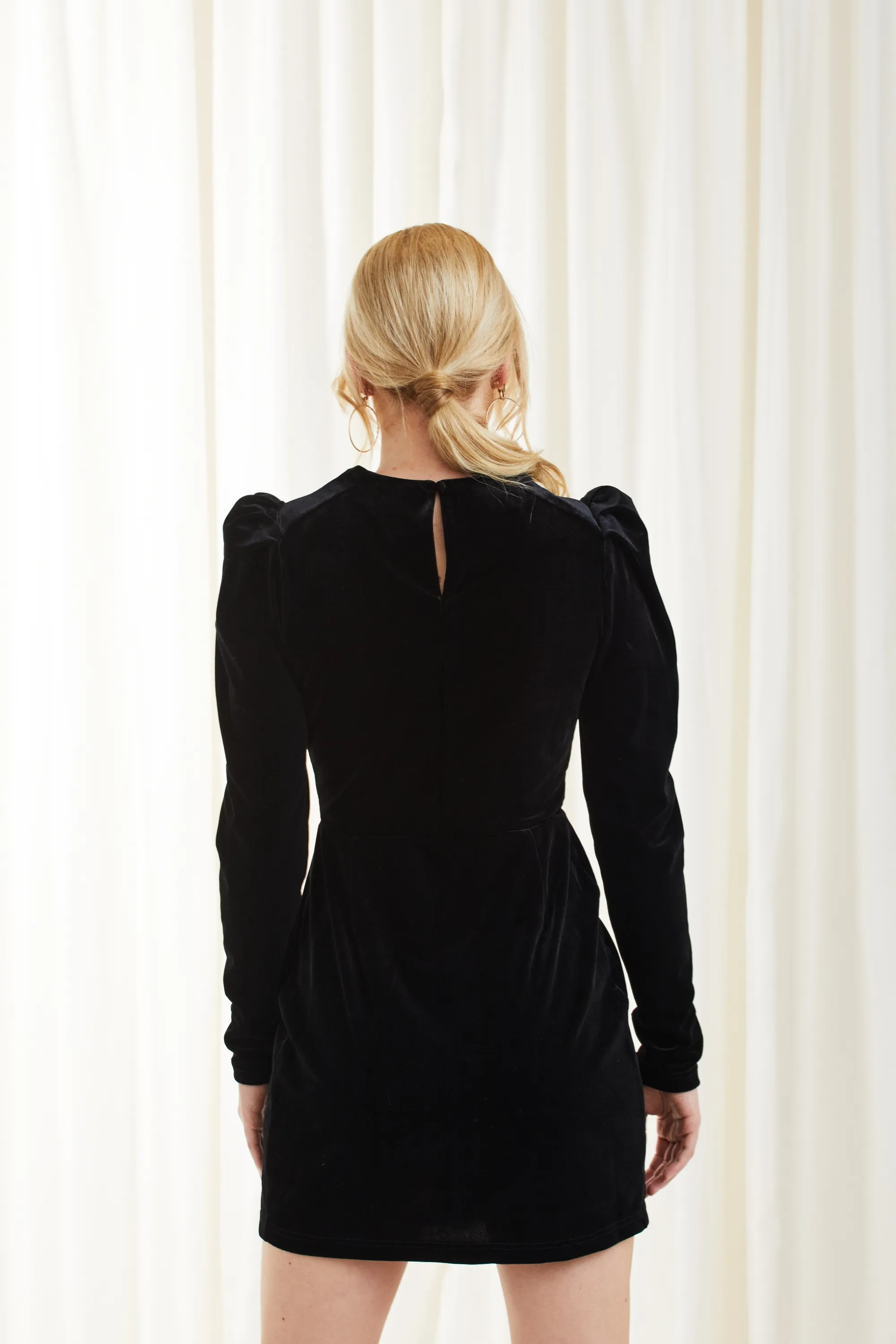 Shoulder Pad Velvet Dress 4 Shoulder Pad Velvet Dress