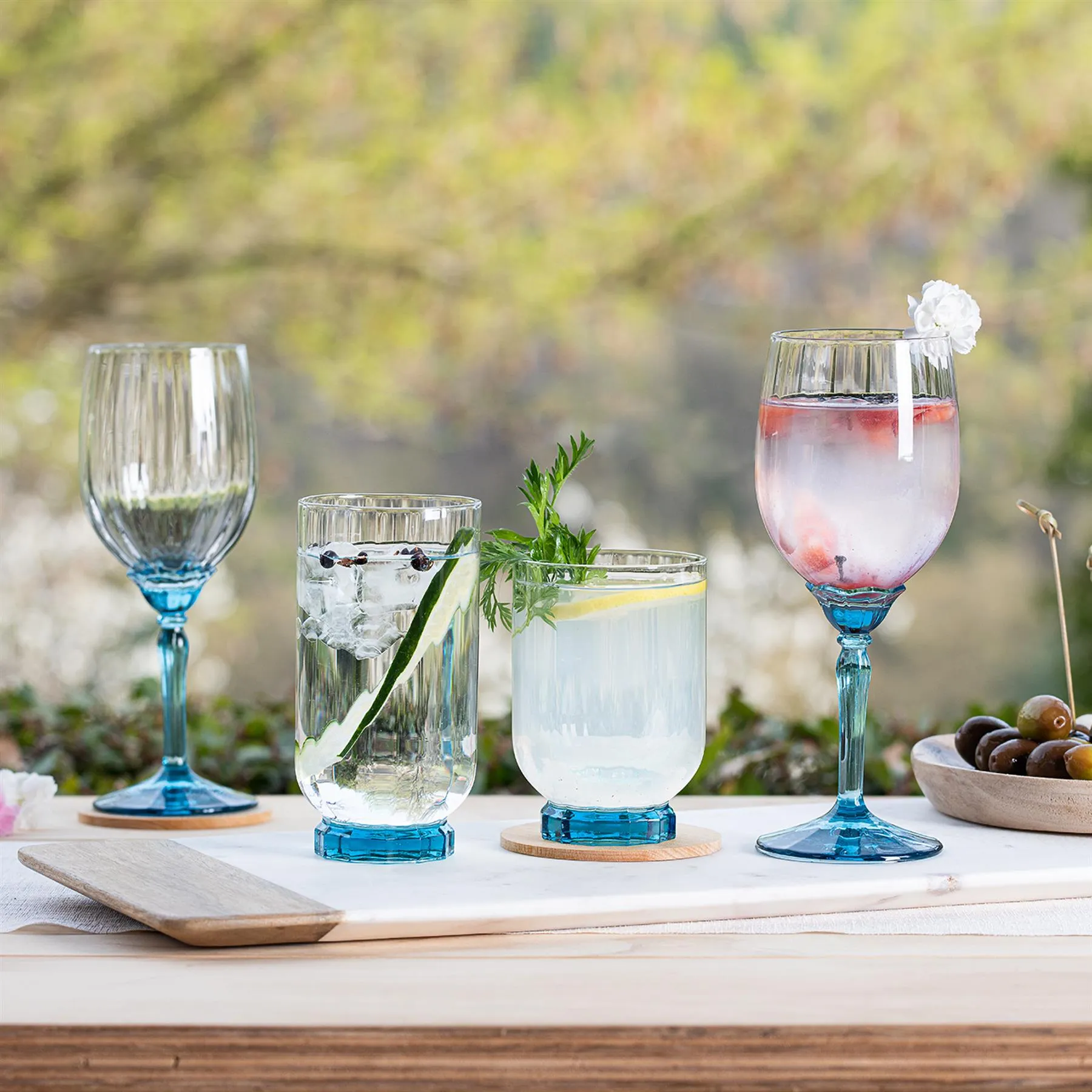 Florian White Wine Glasses - 380ml - Blue - Pack of 12 6 Florian White Wine Glasses - 380ml - Blue - Pack of 12