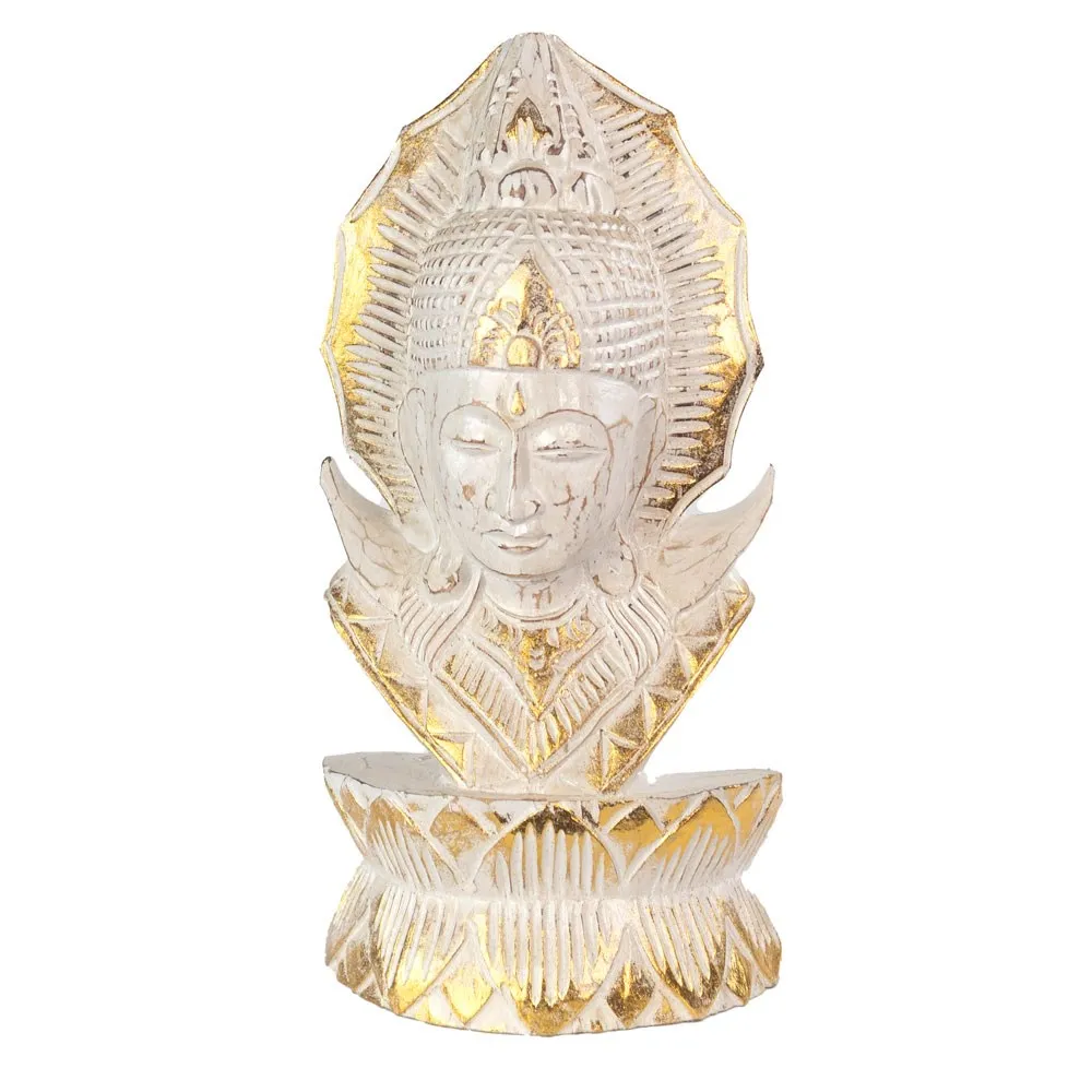 White Washed Thai Buddha Ornament 1 White Washed Thai Buddha Ornament