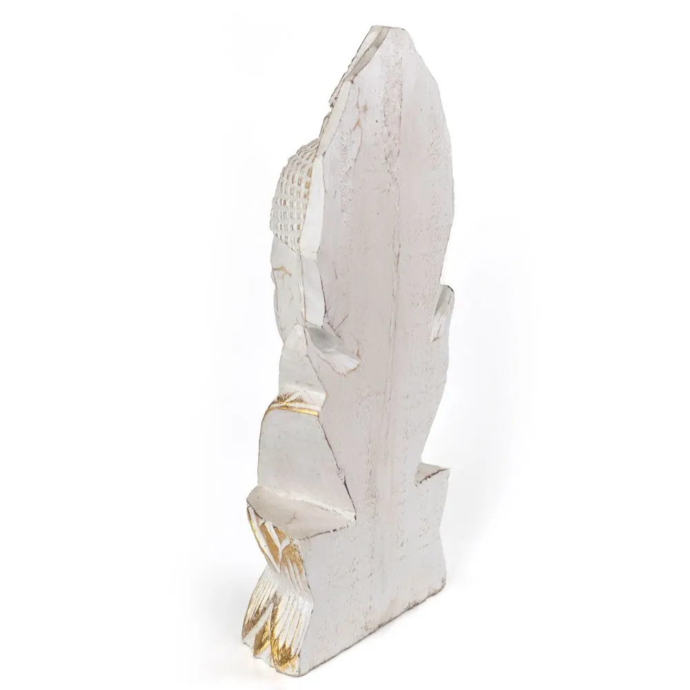 White Washed Thai Buddha Ornament 2 White Washed Thai Buddha Ornament