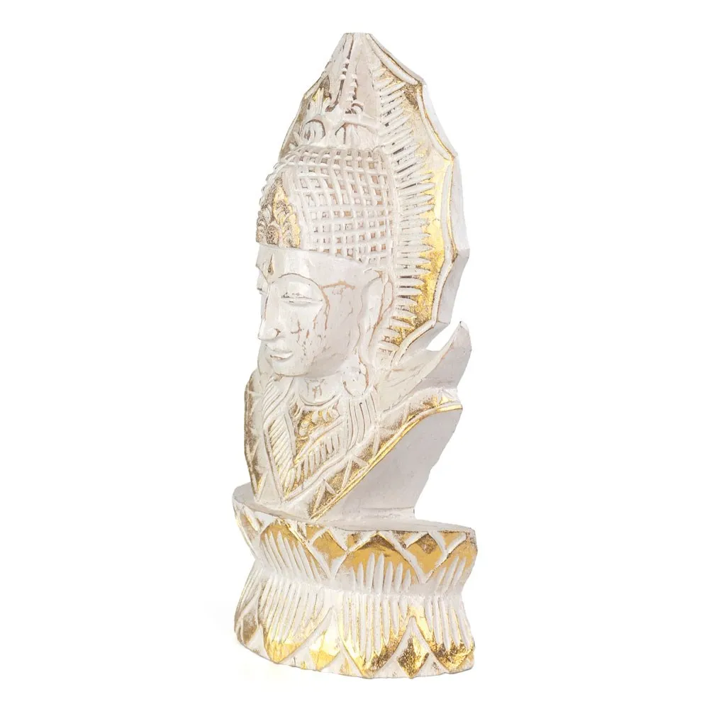 White Washed Thai Buddha Ornament 3 White Washed Thai Buddha Ornament