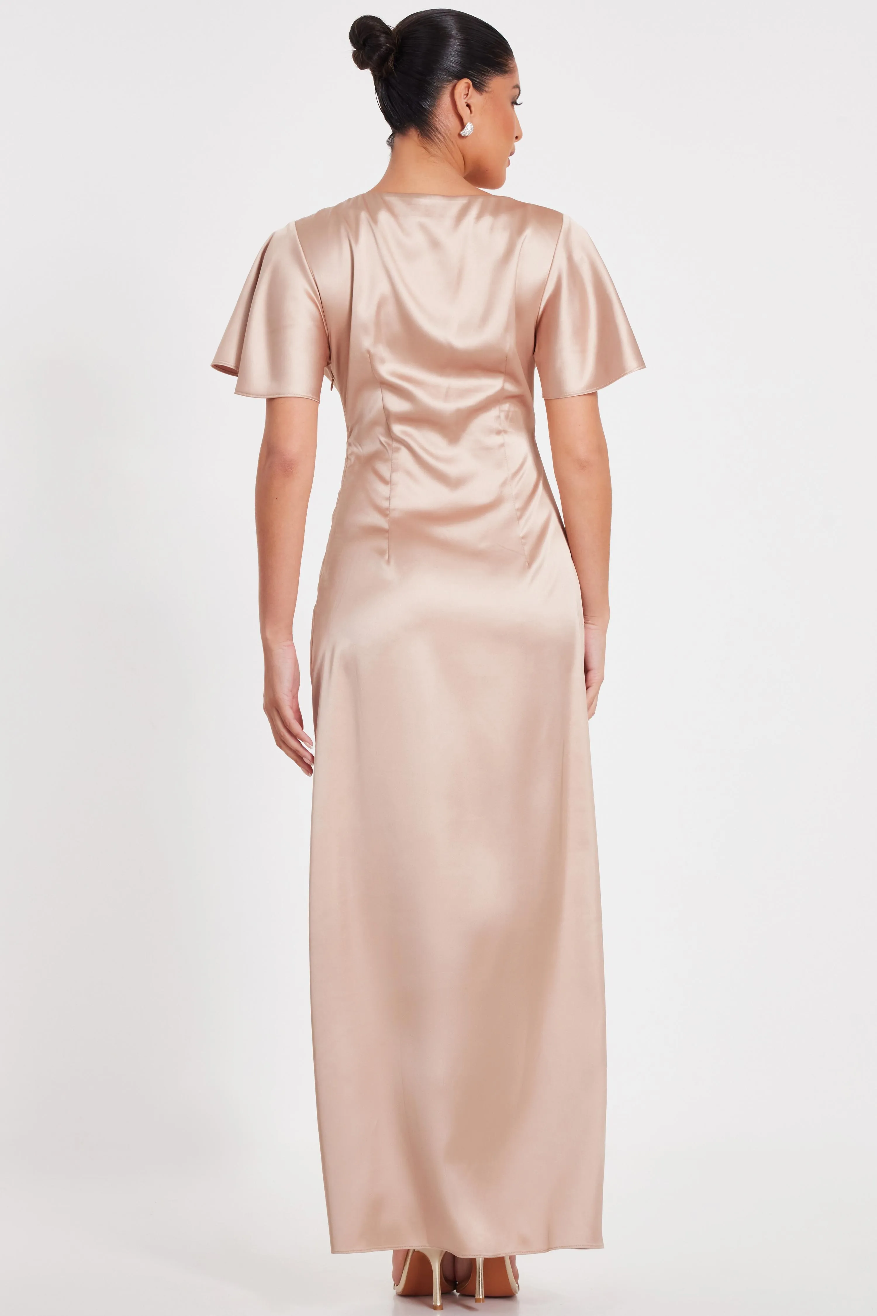Off White Knot Front Maxi Dress 3 Off White Knot Front Maxi Dress