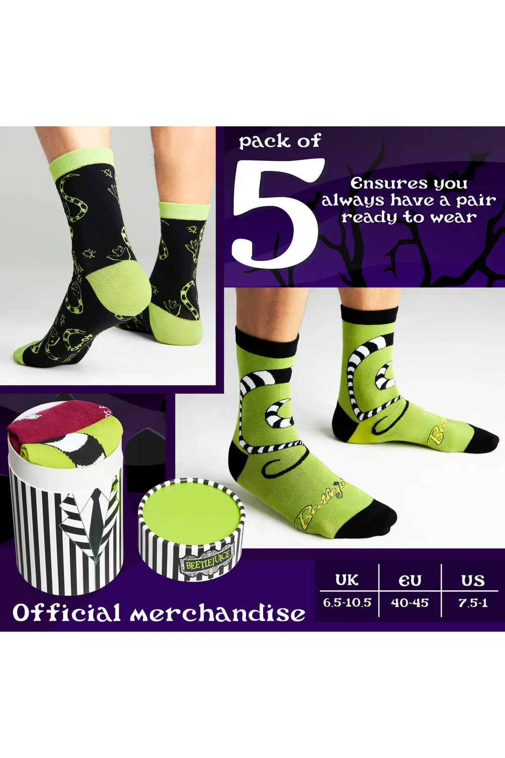Socks Pack of 5 6 Socks Pack of 5