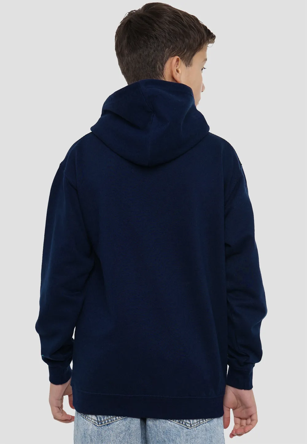 Stranger Things Hellfire Heart Youth Kids Pull-Over Hoodie, Navy 3 Stranger Things Hellfire Heart Youth Kids Pull-Over Hoodie, Navy