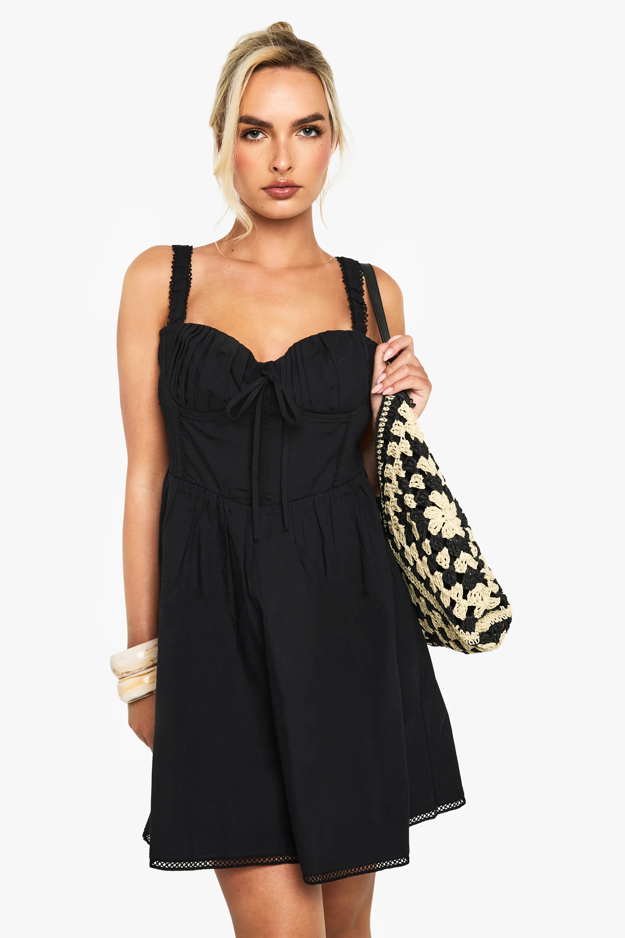 Cotton Milkmaid Mini Dress 1 Cotton Milkmaid Mini Dress