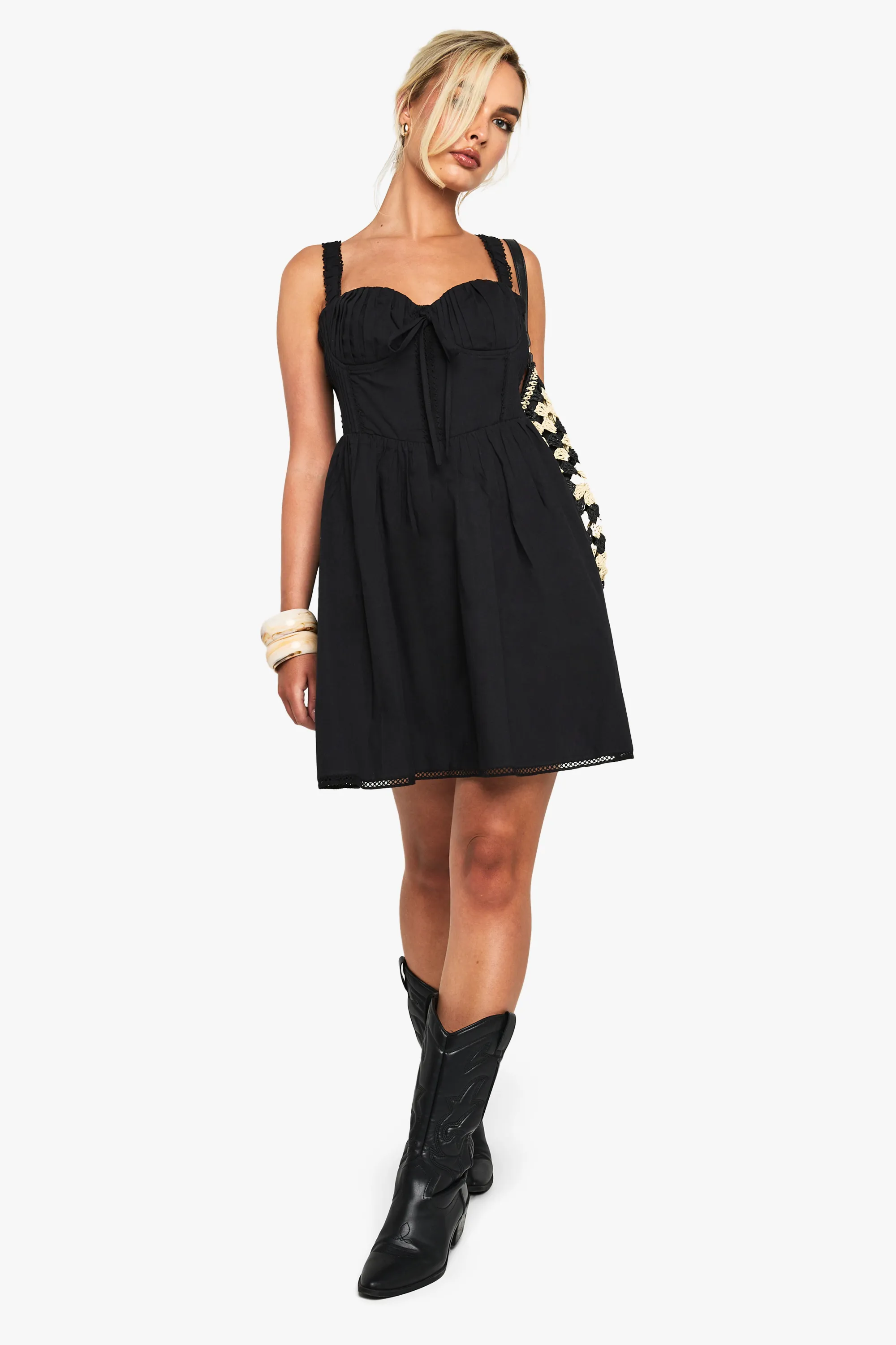 Cotton Milkmaid Mini Dress 3 Cotton Milkmaid Mini Dress