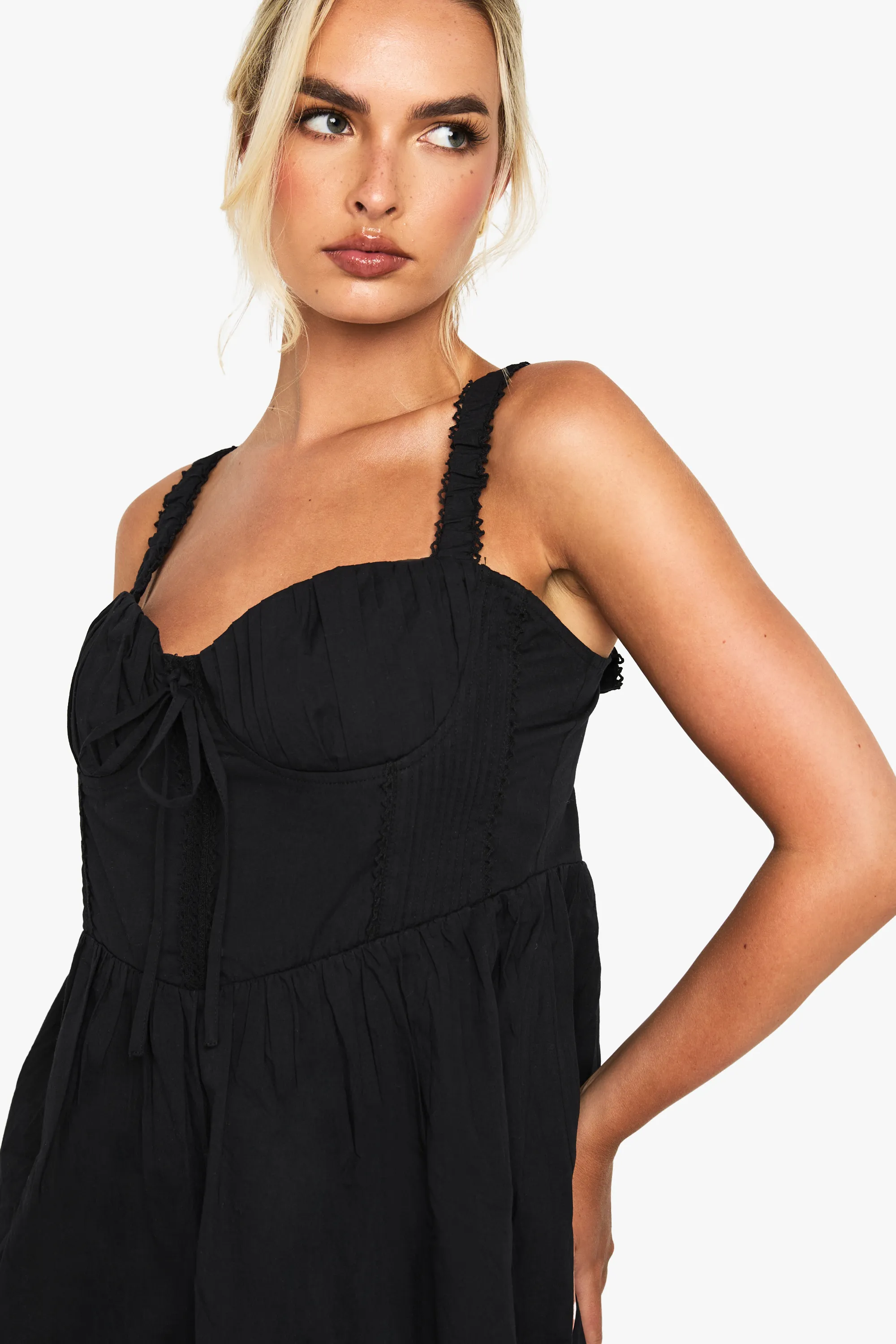 Cotton Milkmaid Mini Dress 4 Cotton Milkmaid Mini Dress