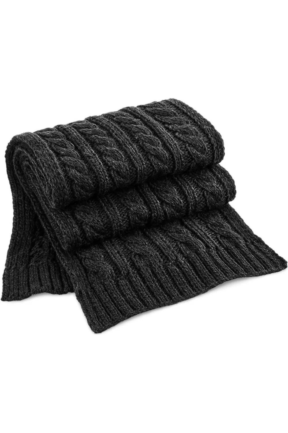 Cable Knit Melange Scarf