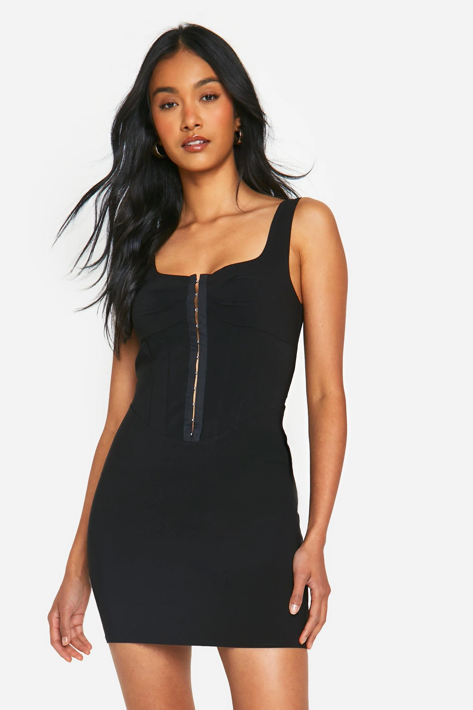 Corset Bengaline Strappy Bodycon Dress