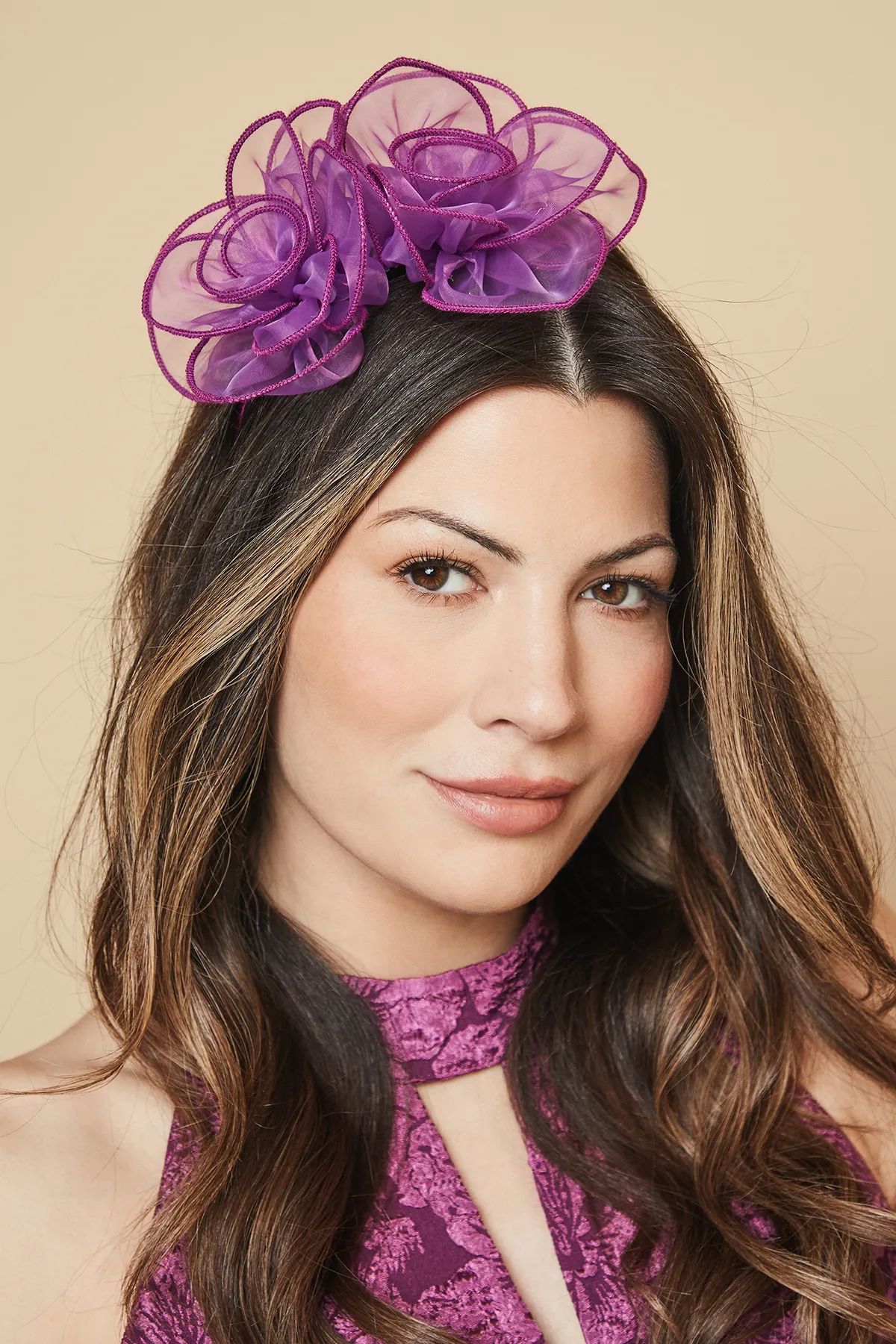 Mesh Bow and Feather Headband