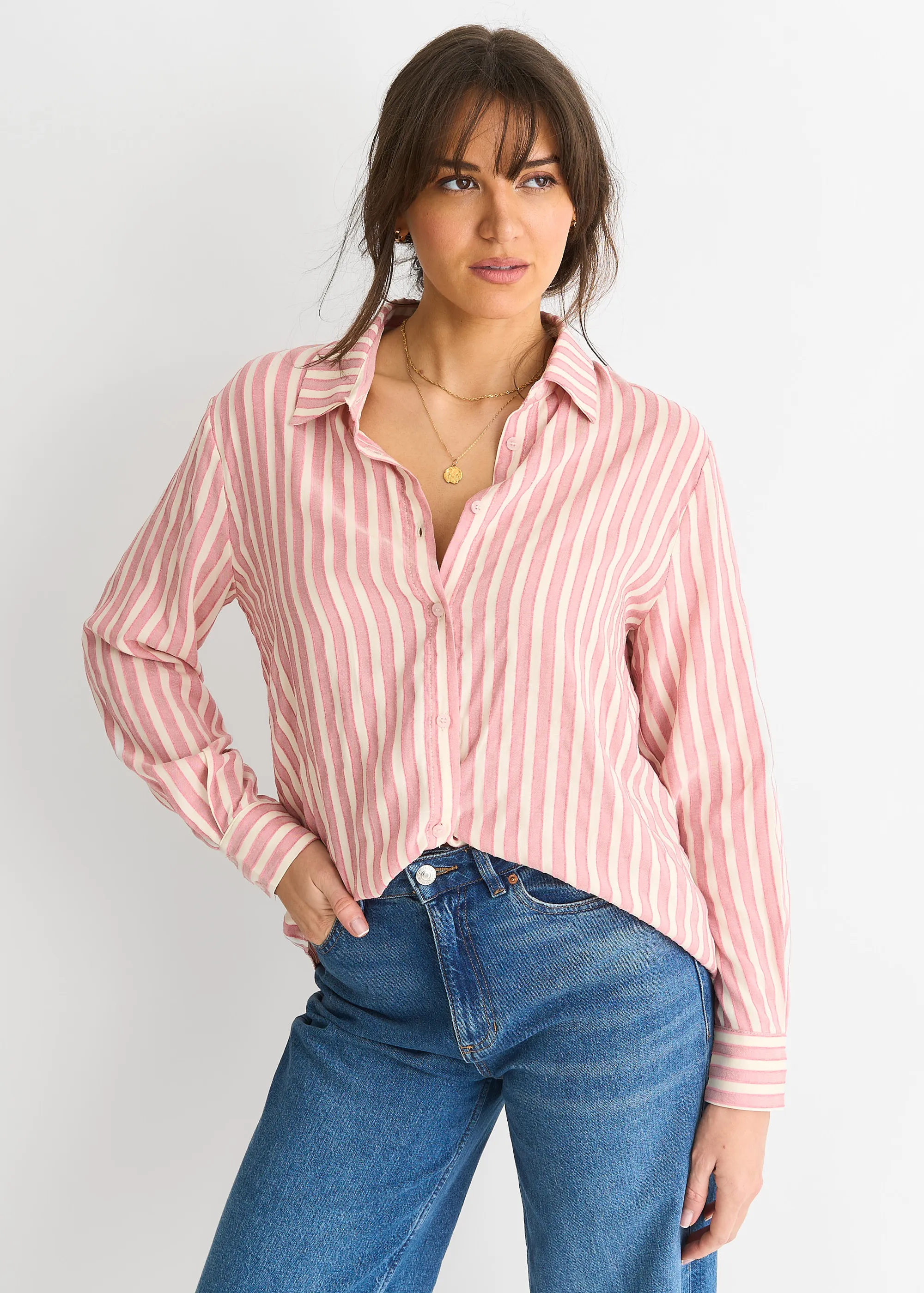 Blush Stripe Oversized Shirt 2 Blush Stripe Oversized Shirt