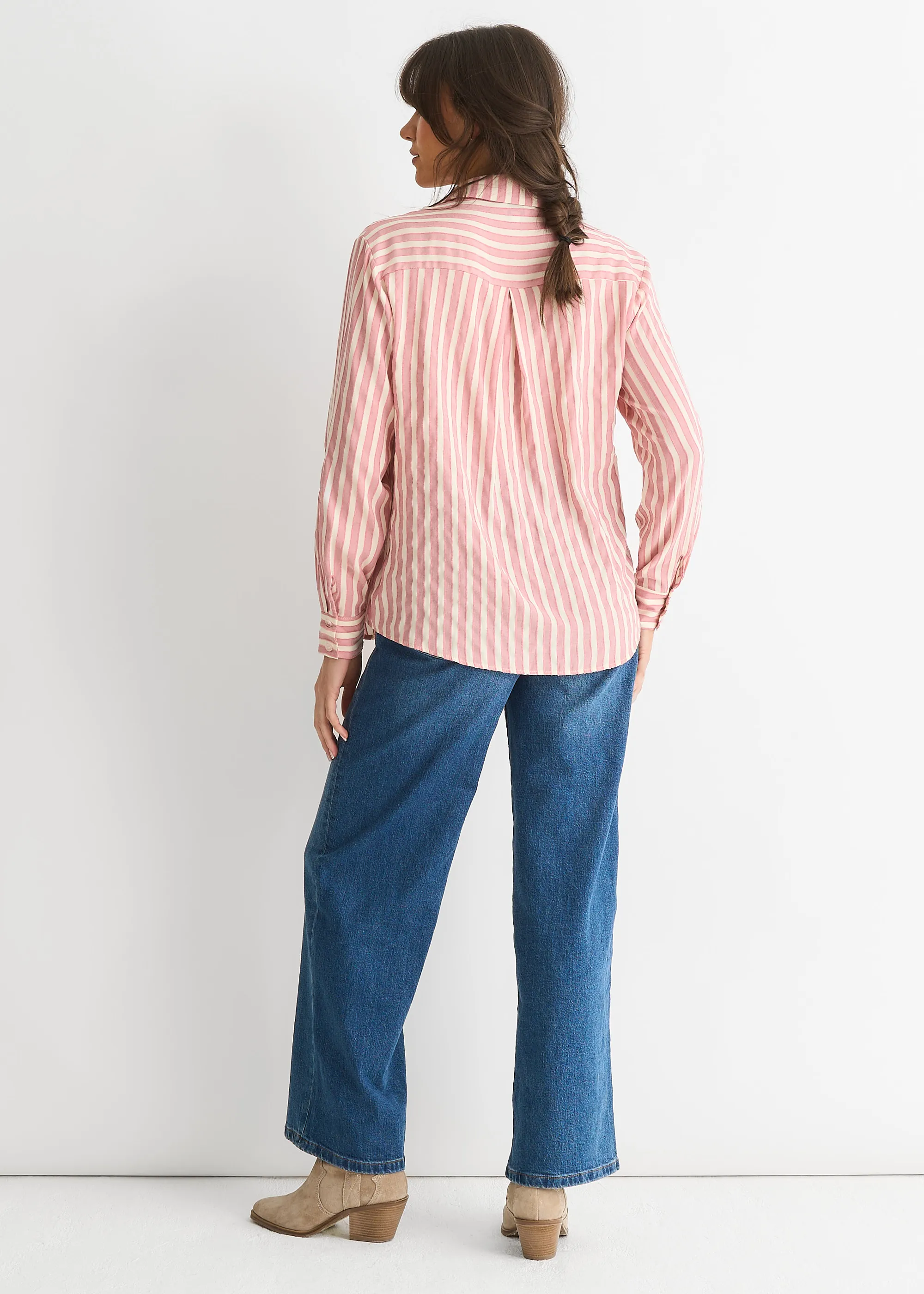 Blush Stripe Oversized Shirt 4 Blush Stripe Oversized Shirt