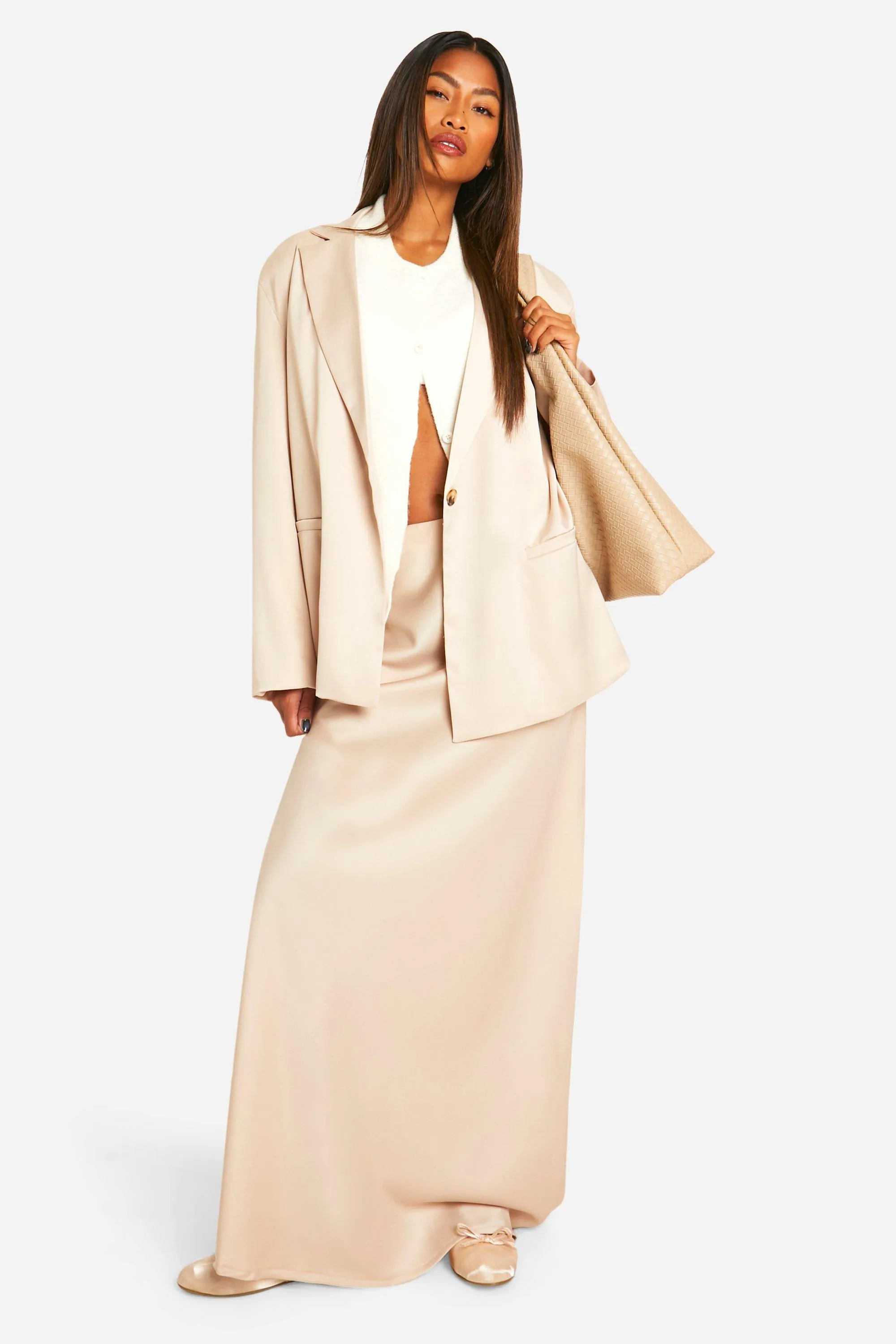 Fluid Premium Satin Oversized Blazer 3 Fluid Premium Satin Oversized Blazer