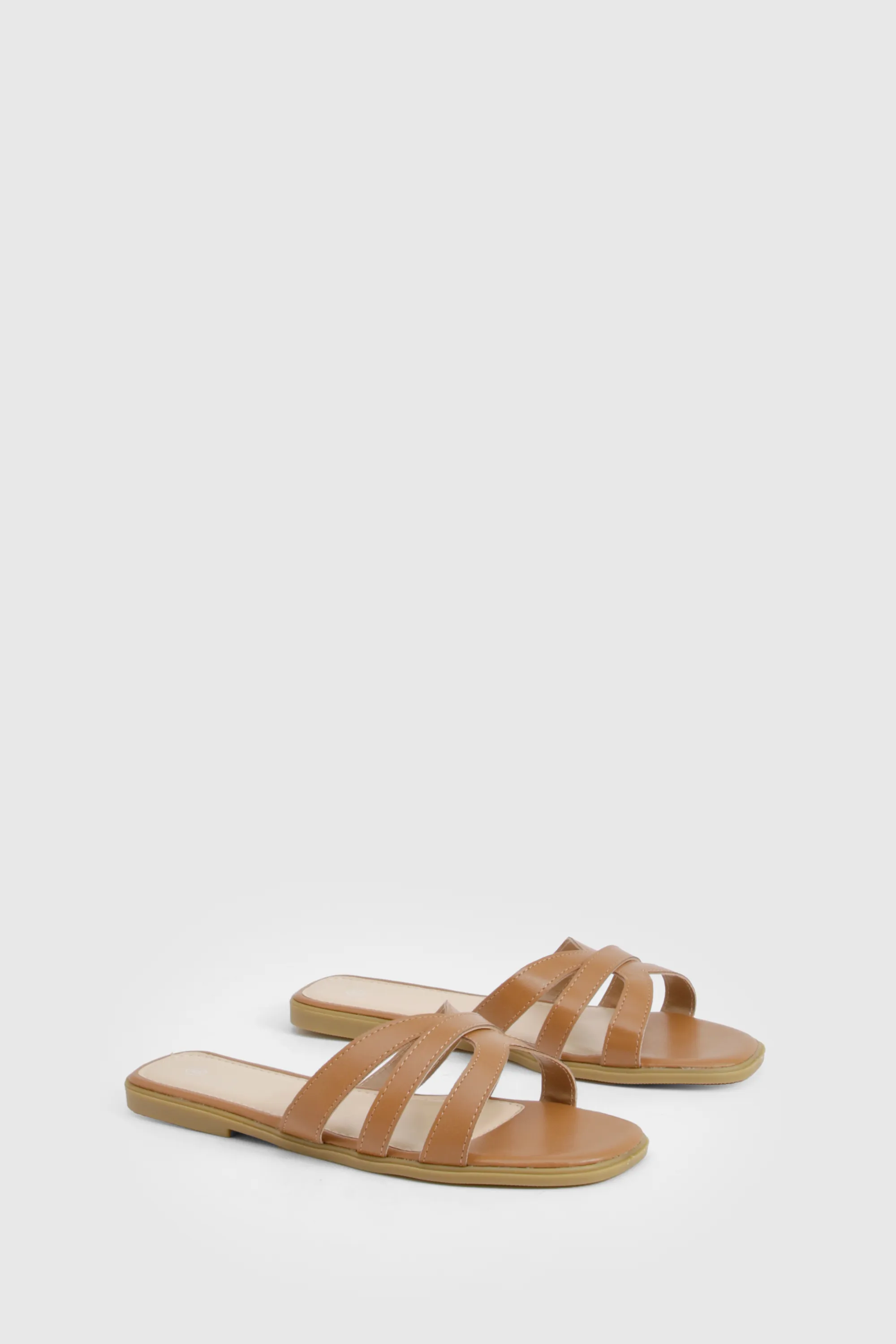 Wide Fit Cross Strap Sliders 2 Wide Fit Cross Strap Sliders