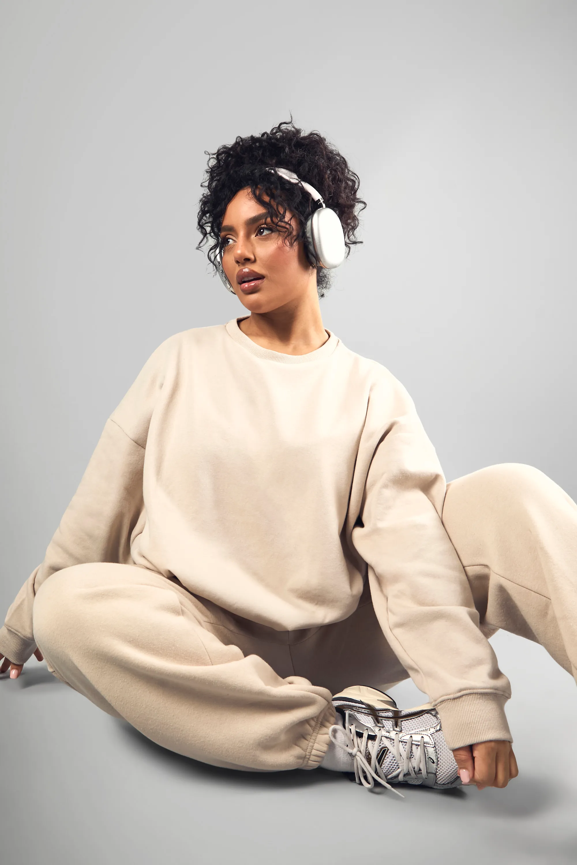 Plus DSGN Studio Embroidered Oversized Sweatshirt