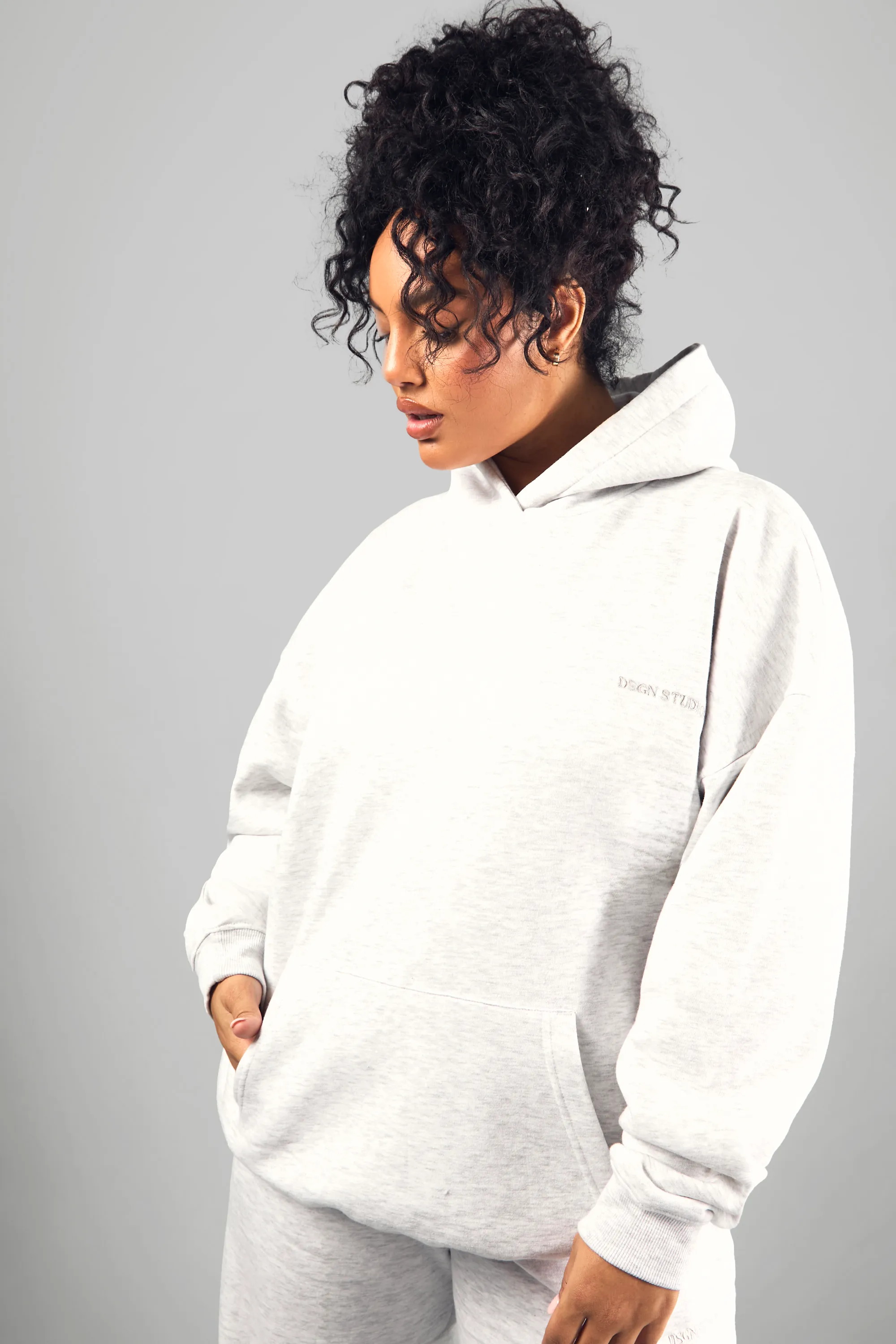 Plus DSGN Studio Embroidered Oversized Hoodie
