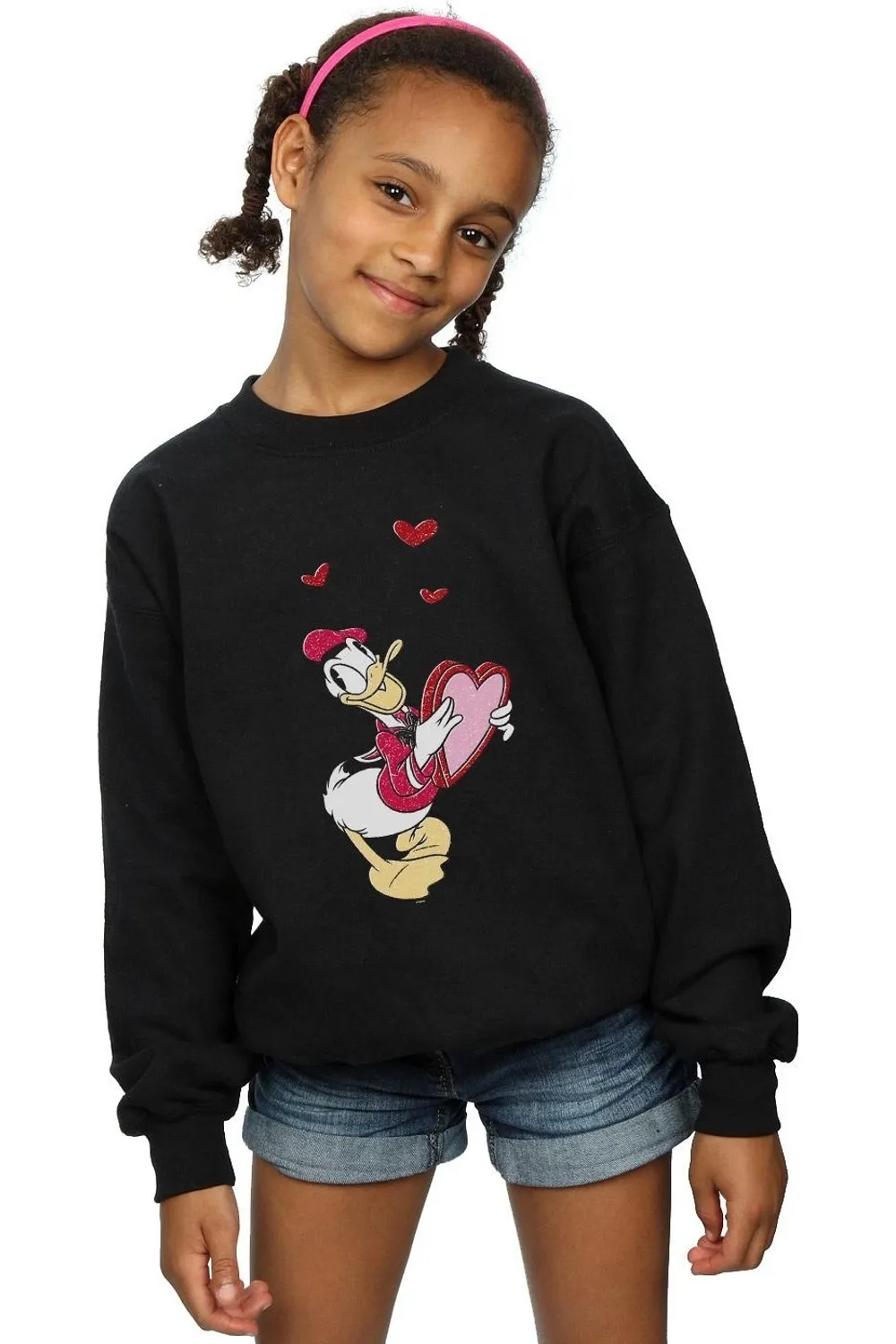 Donald Duck Love Heart Sweatshirt