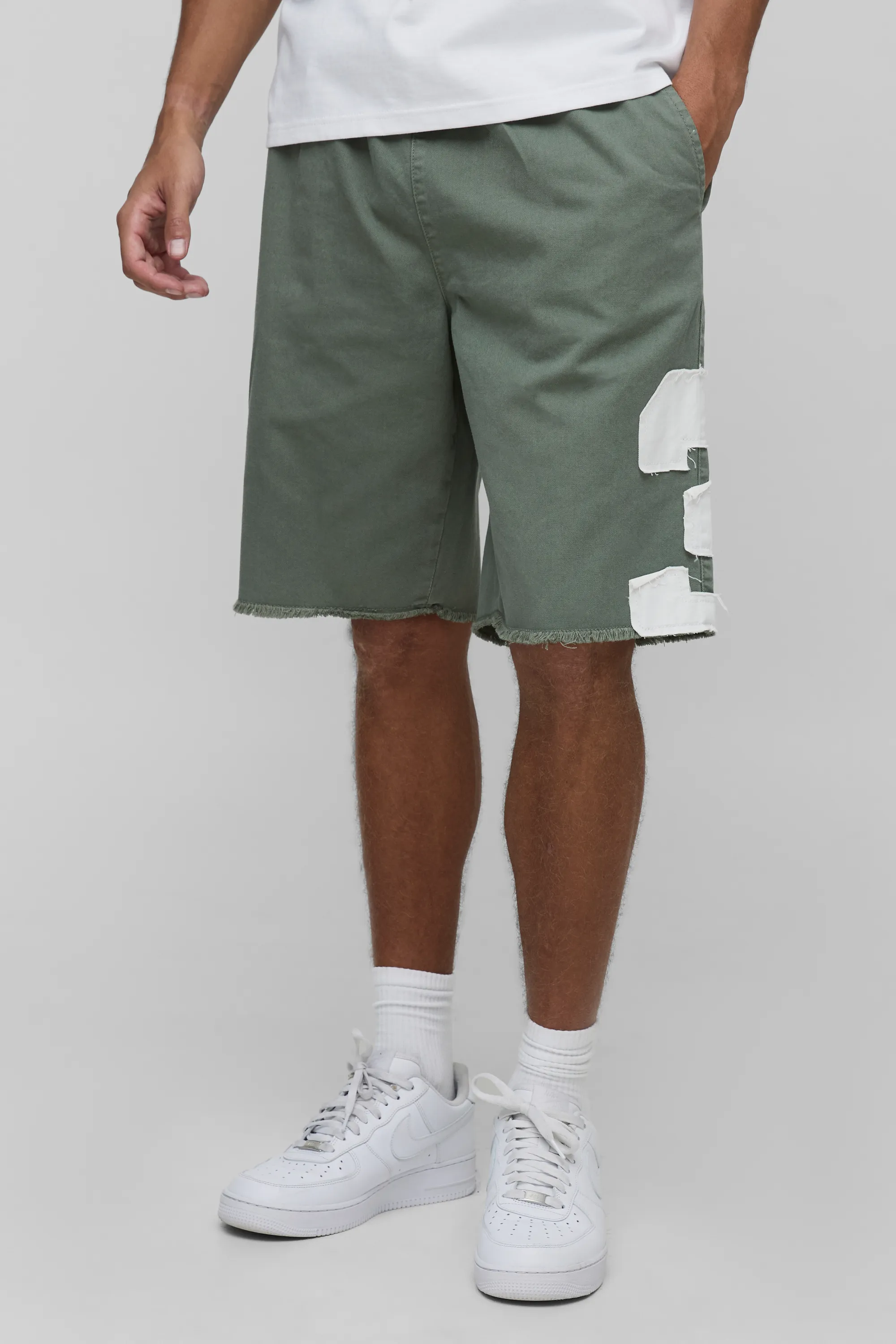 Tall Relaxed Fit 13 Applique Extended Drawcord Shorts 1 Tall Relaxed Fit 13 Applique Extended Drawcord Shorts
