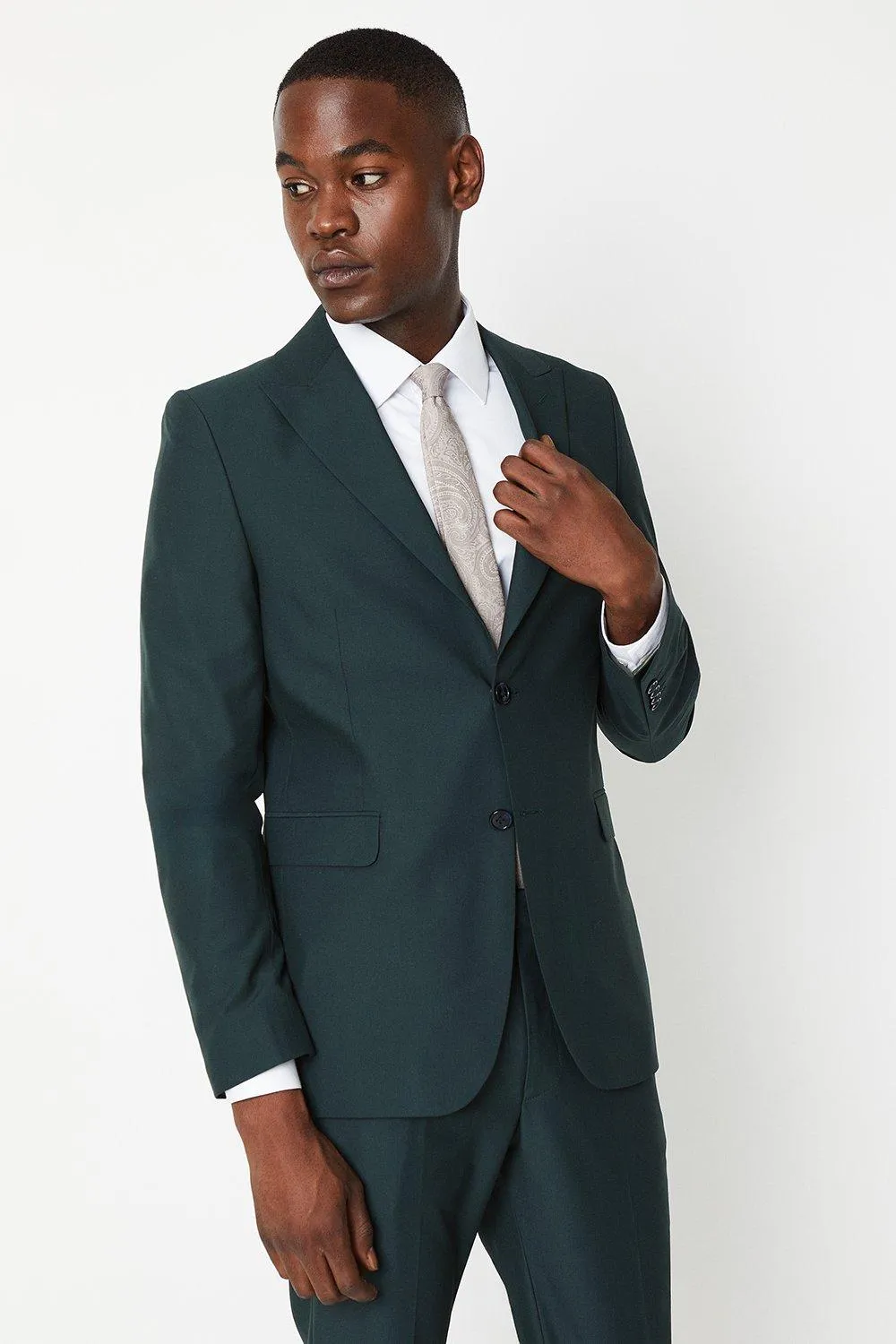Dark Green Slim Fit Suit Jacket