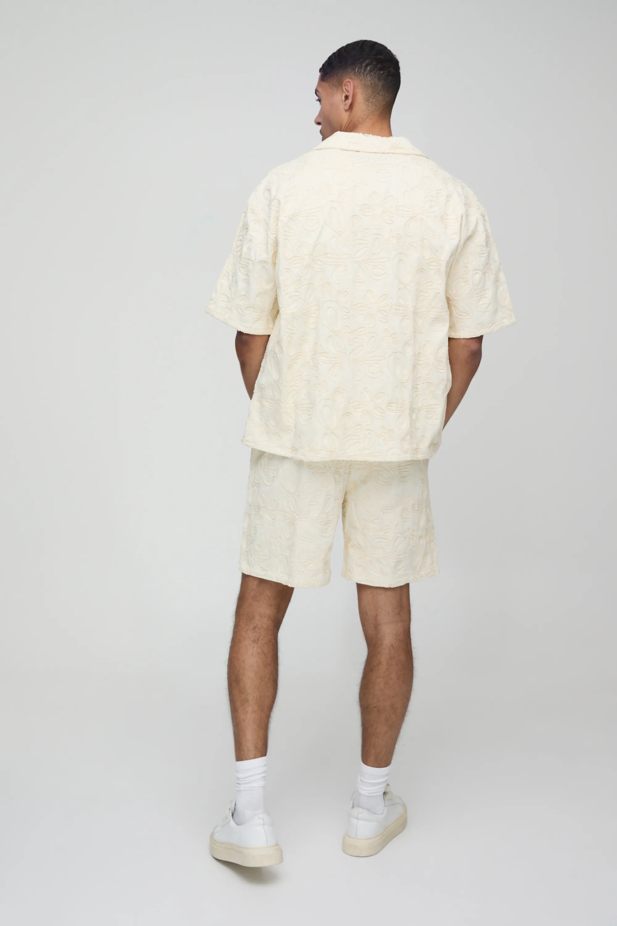 Elasticated Relaxed Rope Applique Shorts 2 Elasticated Relaxed Rope Applique Shorts