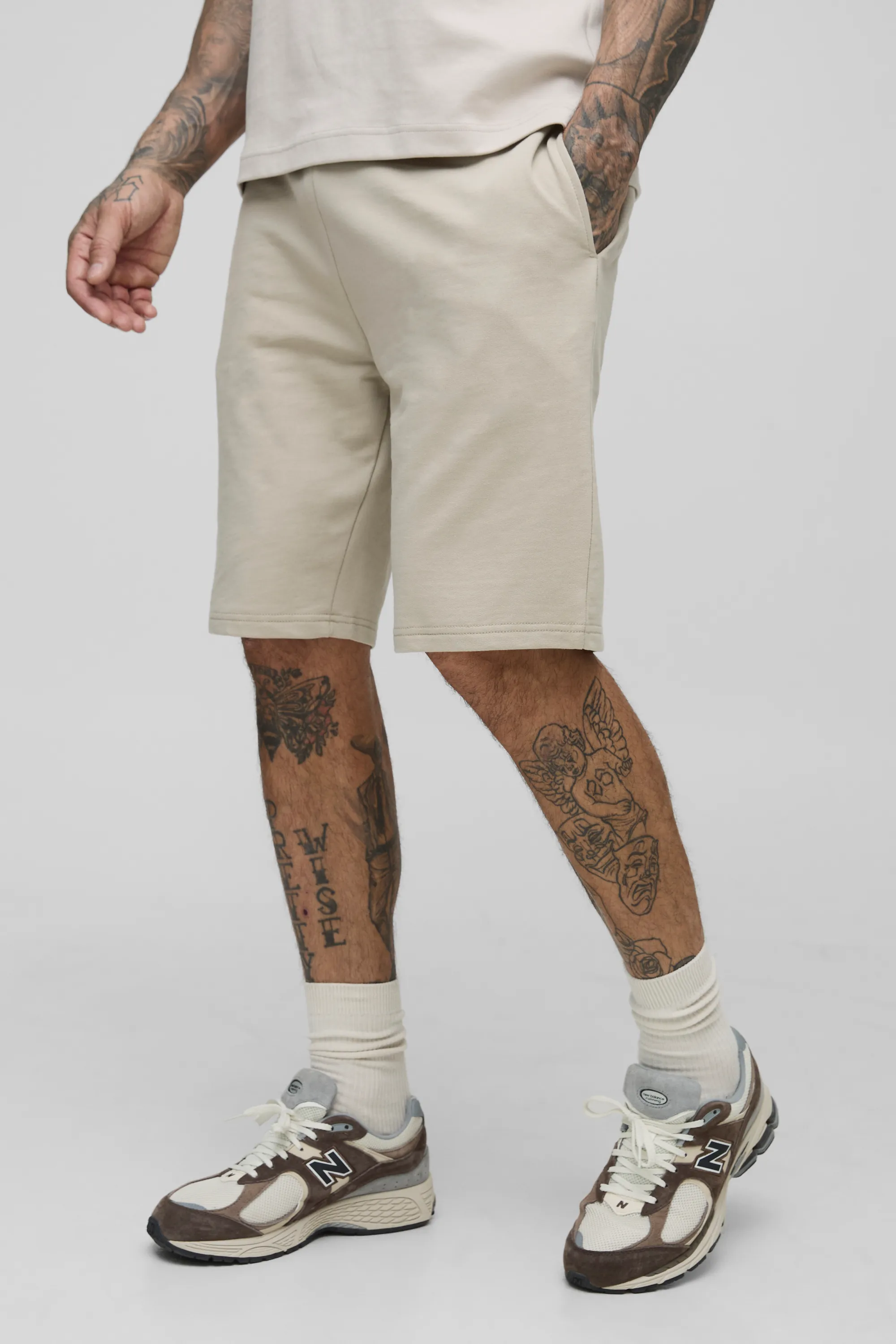 Tall 260GSM Loopback Slim Fit Basic Shorts 1 Tall 260GSM Loopback Slim Fit Basic Shorts