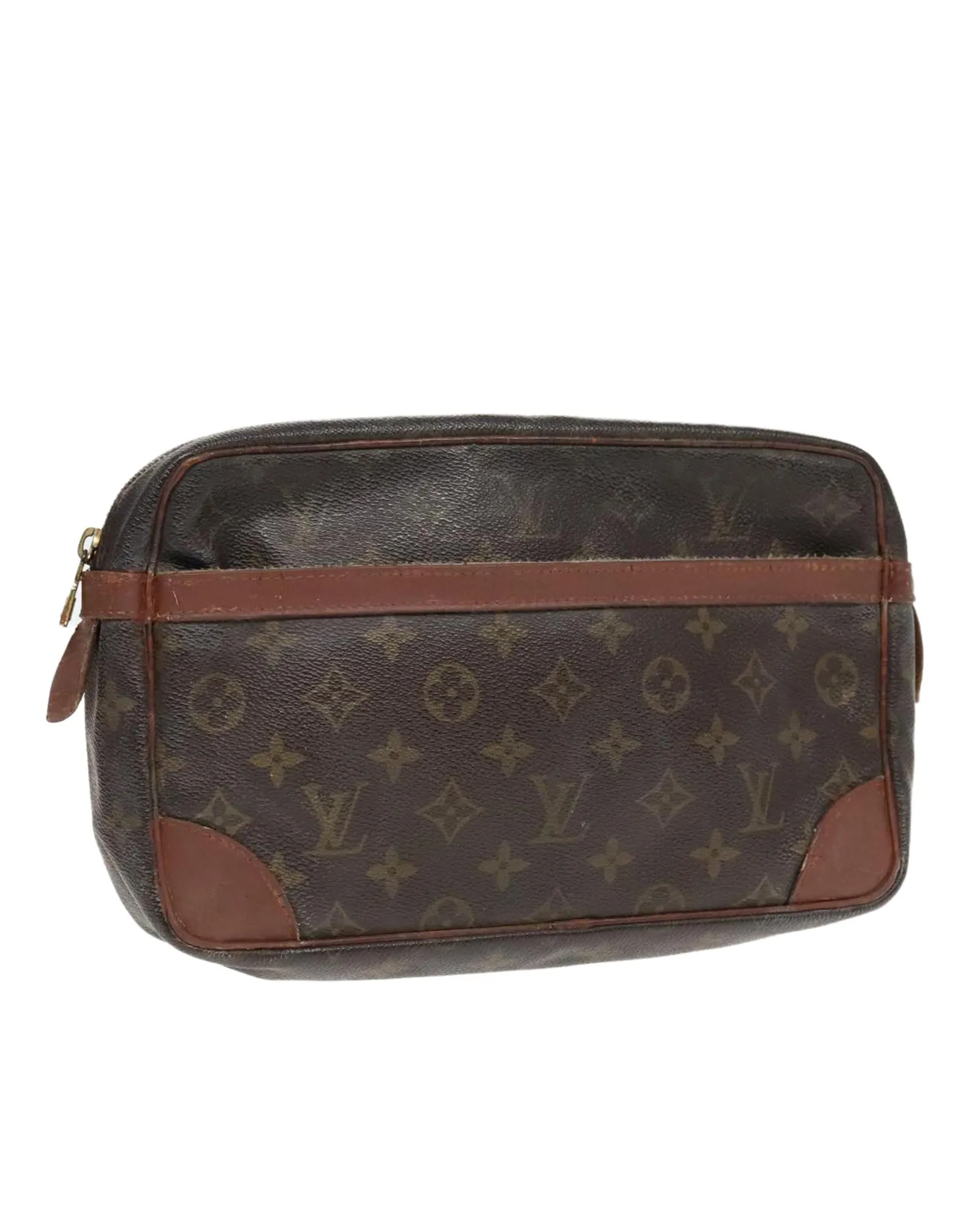 Preloved Cosmetic Pouch Monogram CanvasClutches 1 Preloved Cosmetic Pouch Monogram CanvasClutches