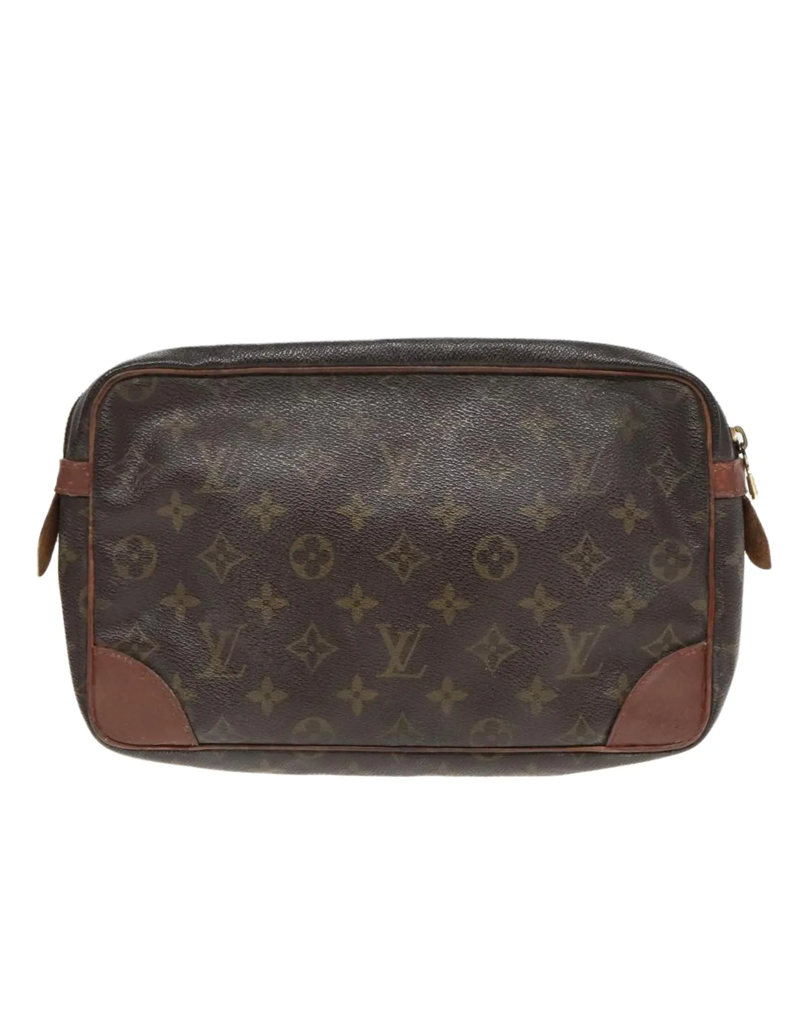Preloved Cosmetic Pouch Monogram CanvasClutches 2 Preloved Cosmetic Pouch Monogram CanvasClutches