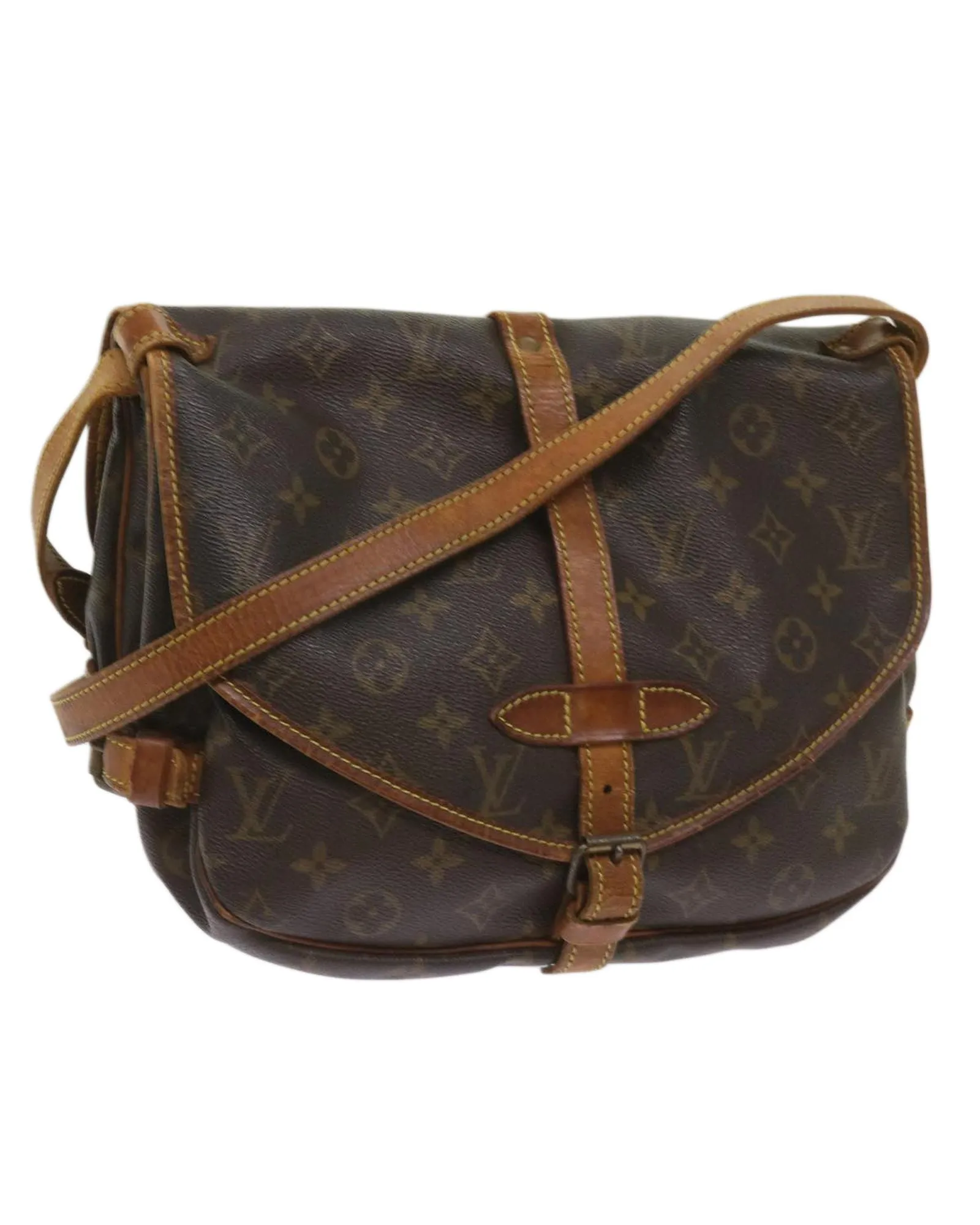 Preloved Monogram Canvas Reporter PM Shoulder Bag Women